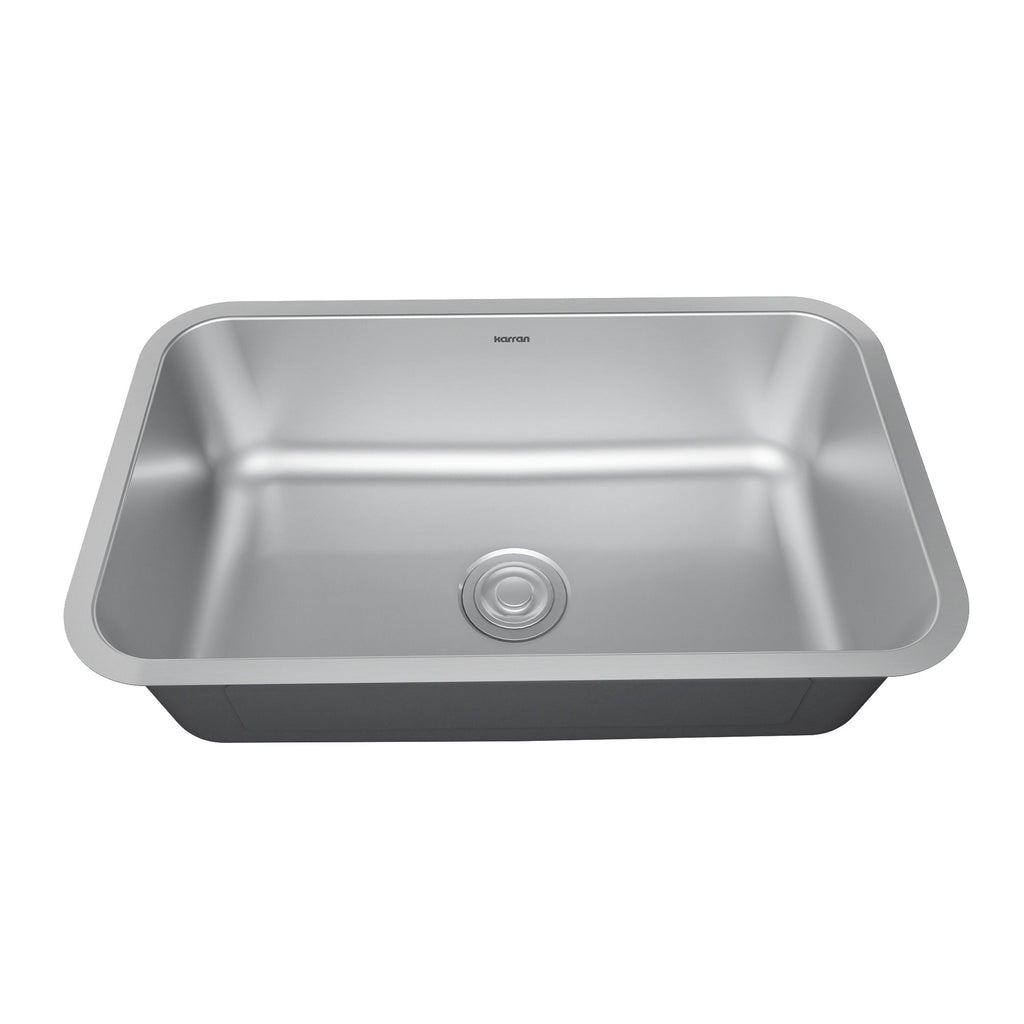 Profile 30" Undermount 18 Gauge Single Bowl Stainless Steel Kitchen Sink with Accessories