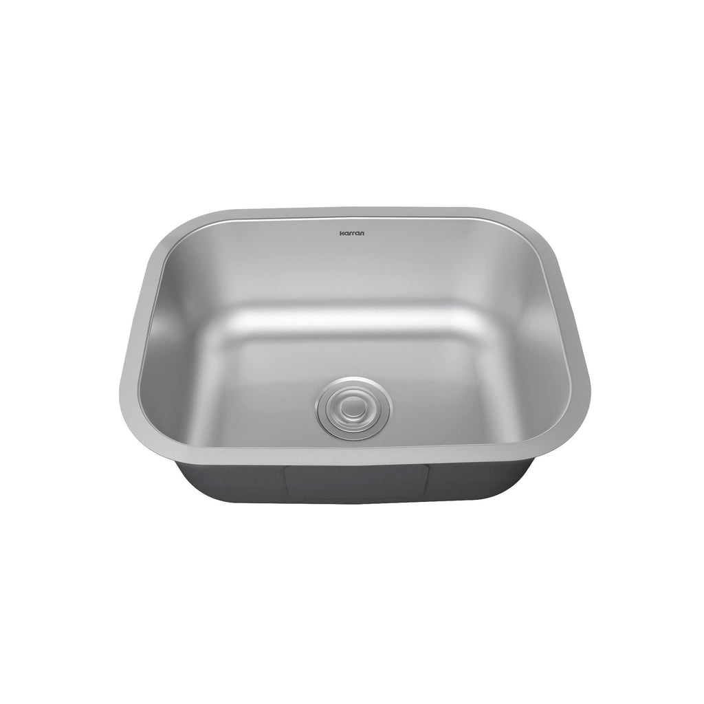 Profile 23" Undermount 18 Gauge Single Bowl Stainless Steel Kitchen Sink with Accessories