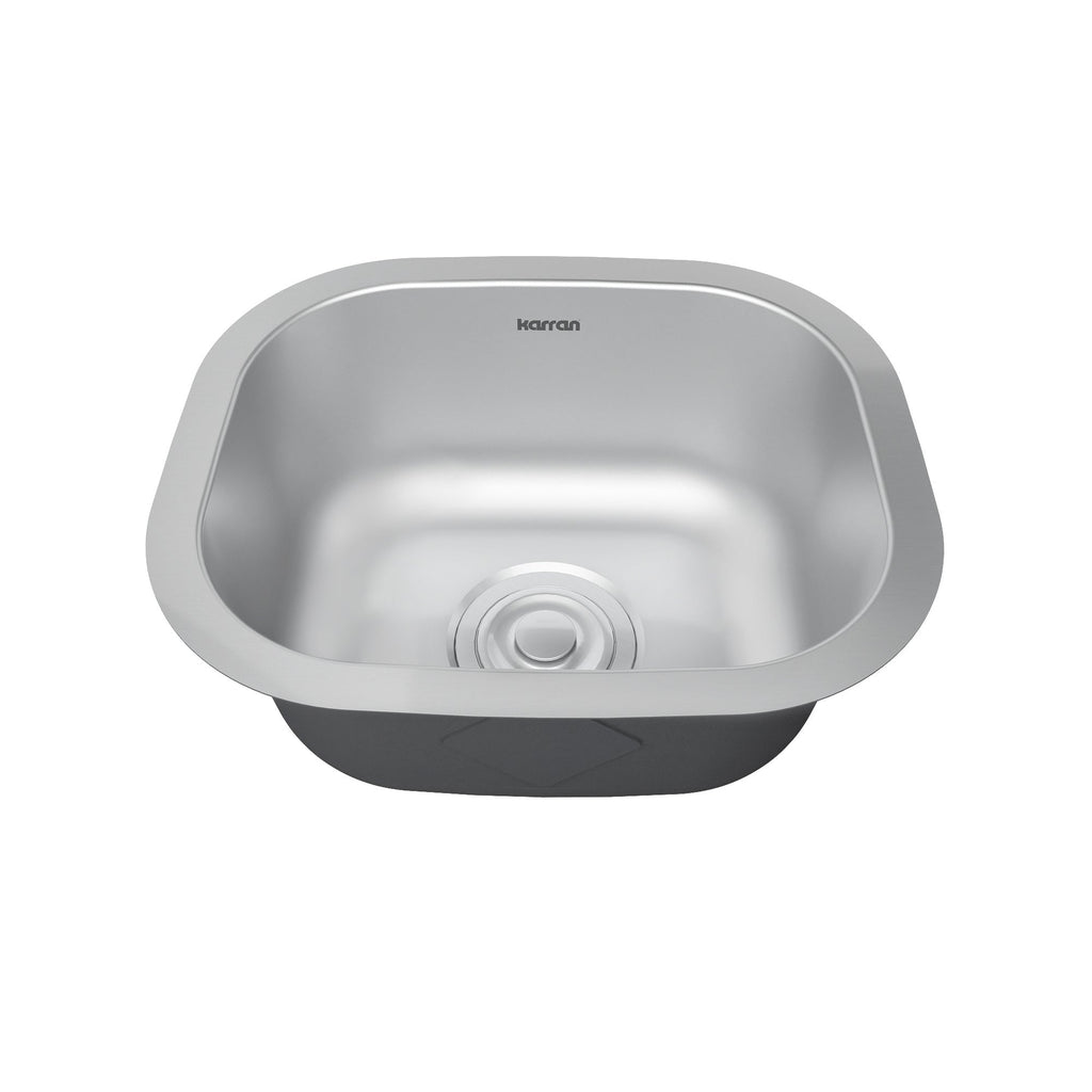 Profile 15" Undermount 18 Gauge Single Bowl Stainless Steel Kitchen Sink with Accessories