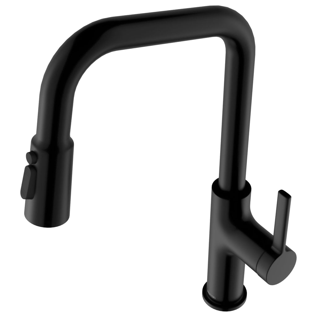 Stalbridge Single Handle Pull-Down Sprayer Kitchen Faucet In Matte Black