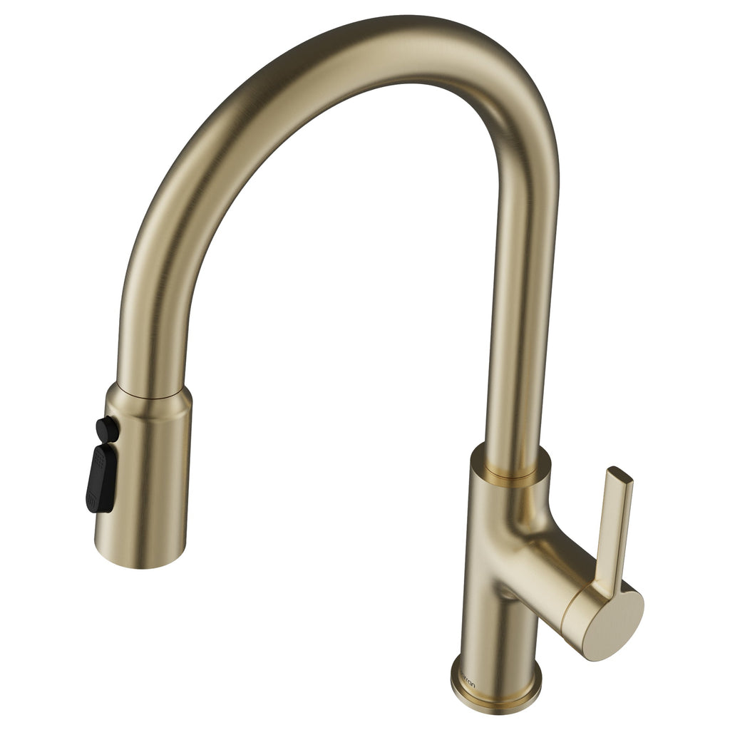 Stalbridge Single Handle Pull-Down Sprayer Kitchen Faucet In Spot-Free Champagne Bronze