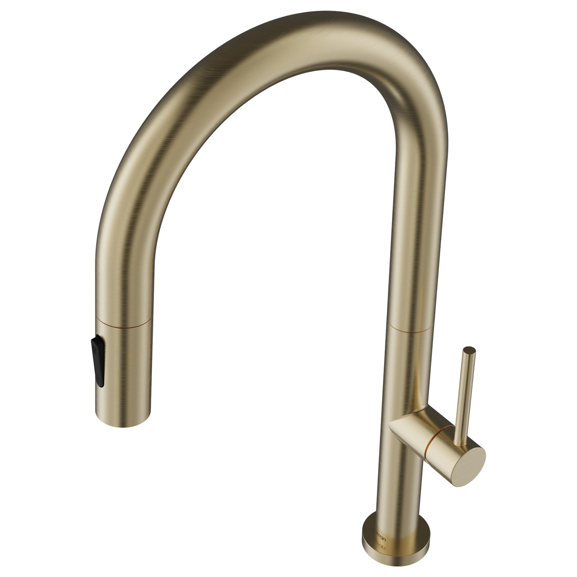 Brynford Single Handle Pull-Down Sprayer Kitchen Faucet In Spot-Free Champagne Bronze
