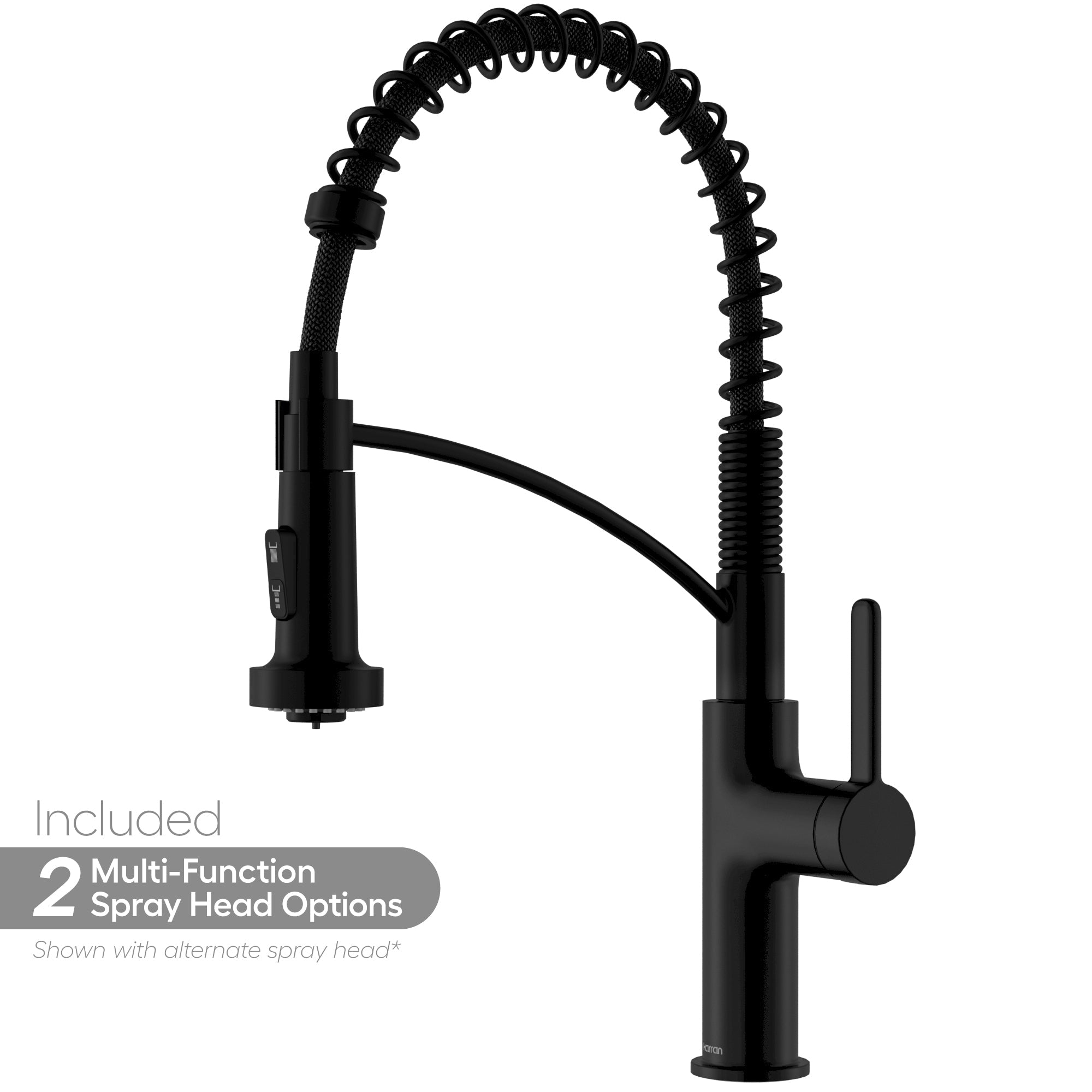 Scottsdale Single Handle Commerical Pull-Down Sprayer Kitchen Faucet In Matte Black