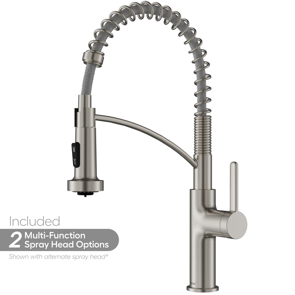 Scottsdale Single Handle Commercial Pull-Down Sprayer Kitchen Faucet In Spot-Free Stainless Steel
