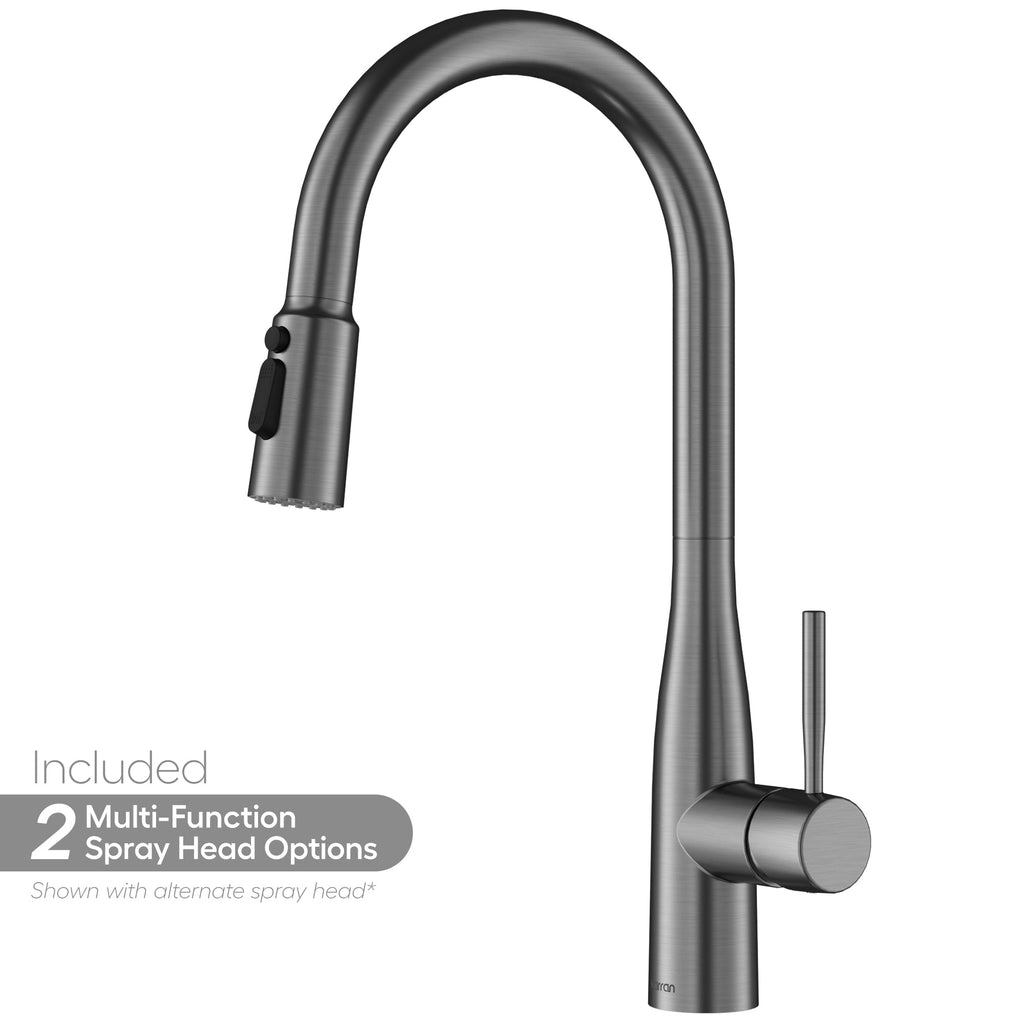 Faraday Pull-Down Sprayer Kitchen Faucet In Spot-Free Gunmetal Grey