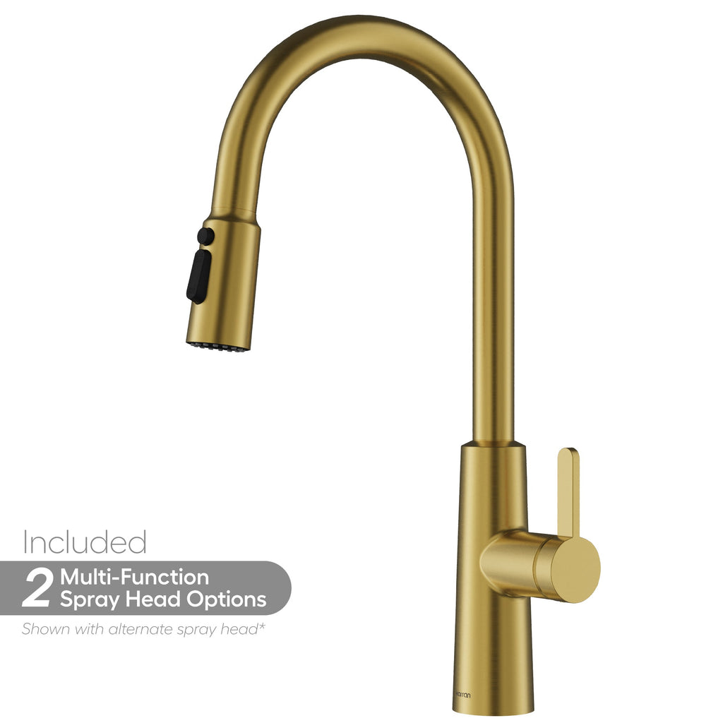 Elmsworth Pull-Down Sprayer Kitchen Faucet In Spot-Free Brushed Gold