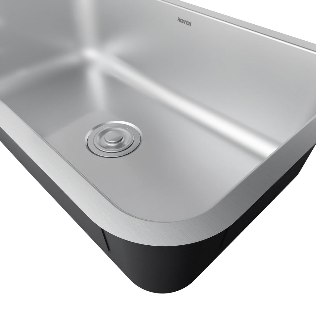 Profile 30" Undermount 18 Gauge Single Bowl Stainless Steel Kitchen Sink with Accessories
