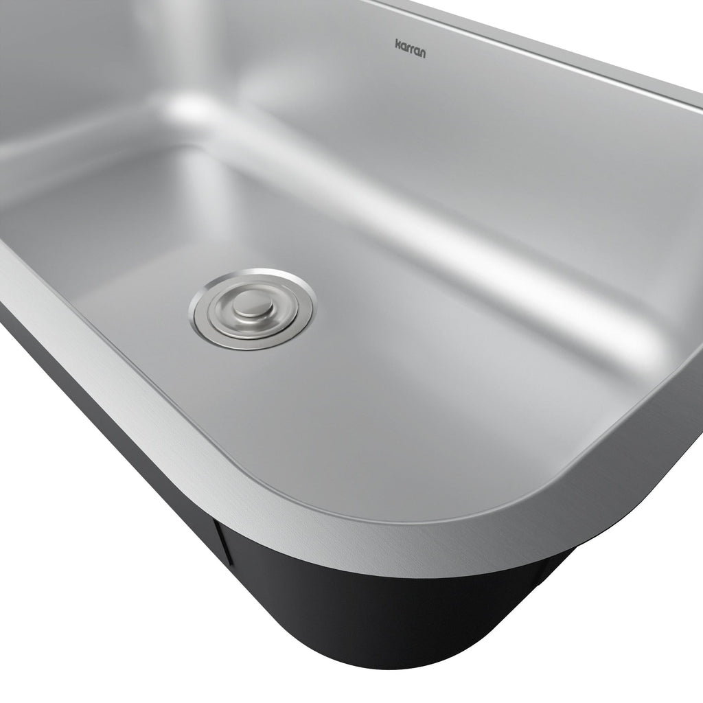 Profile 32" Undermount 18 Gauge Single Bowl Stainless Steel Kitchen Sink with Accessories
