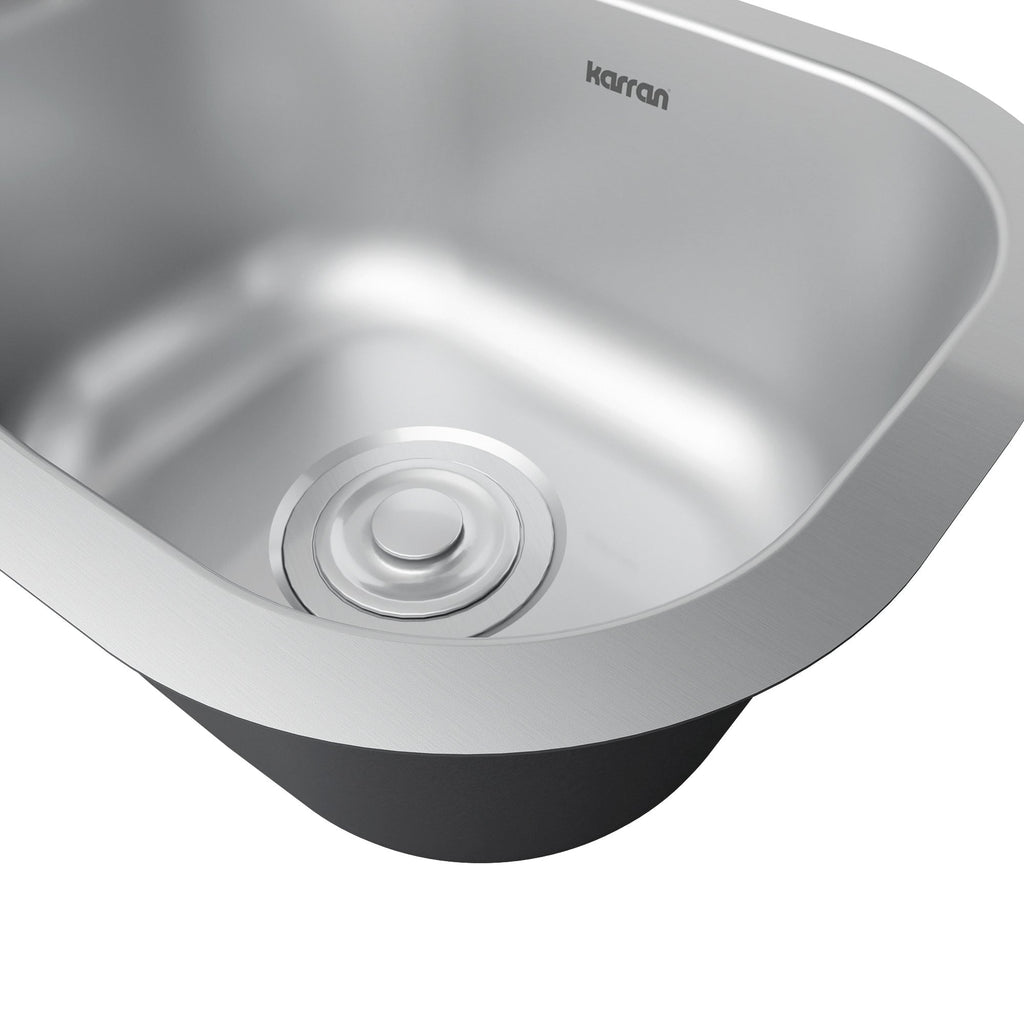 Profile 15" Undermount 18 Gauge Single Bowl Stainless Steel Kitchen Sink with Accessories
