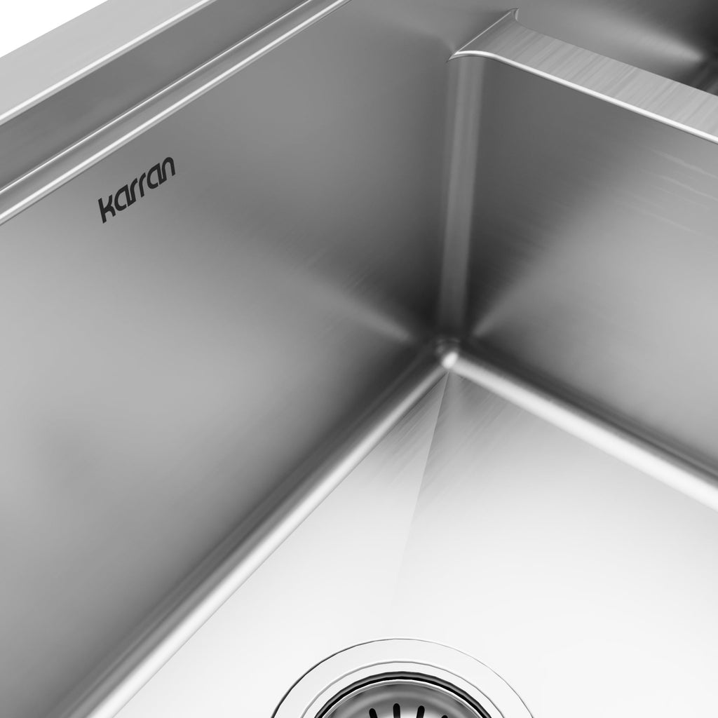 32" Undermount Double Offset Bowl Stainless Steel Workstation Kitchen Sink