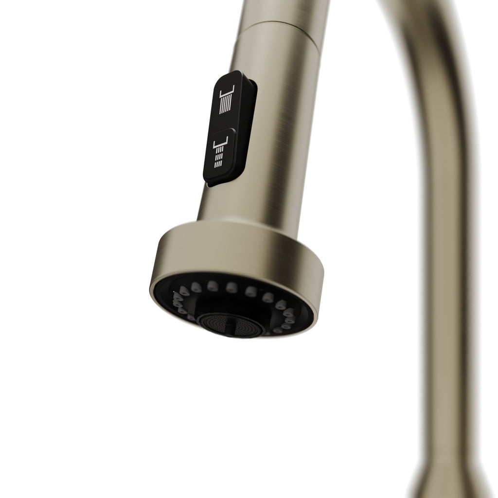Scottsdale Single Handle Pull-Down Sprayer Kitchen Faucet In Spot-Free Champagne Bronze