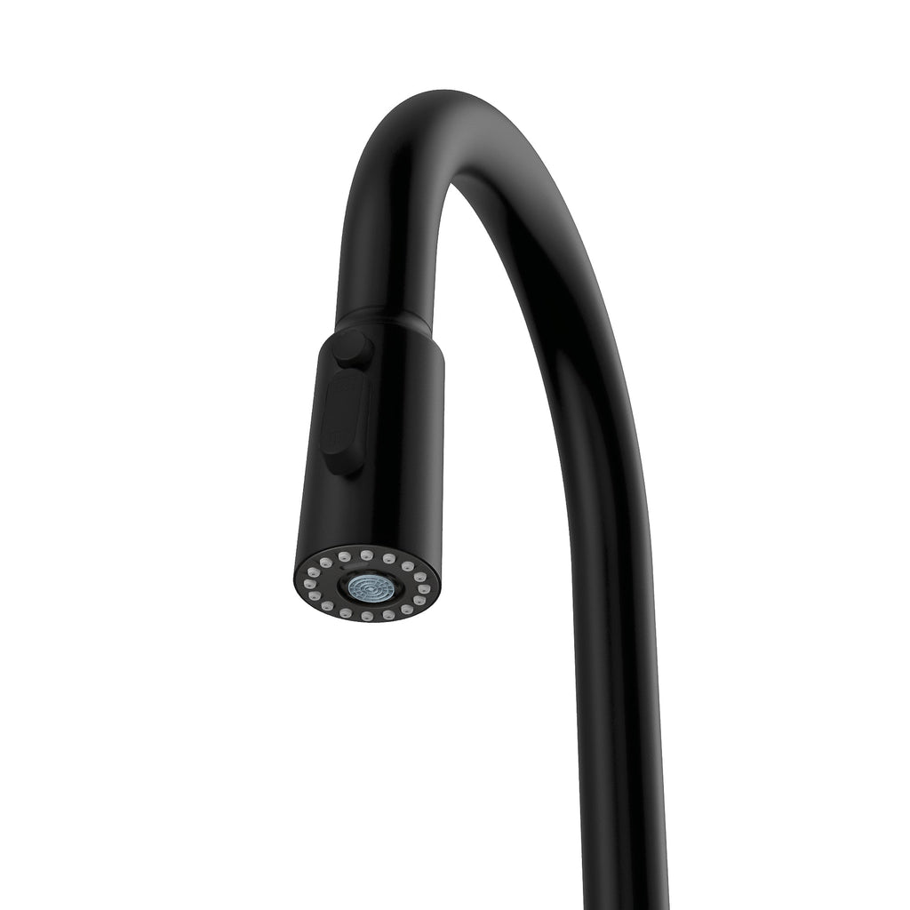 Stalbridge Single Handle Pull-Down Sprayer Kitchen Faucet In Matte Black