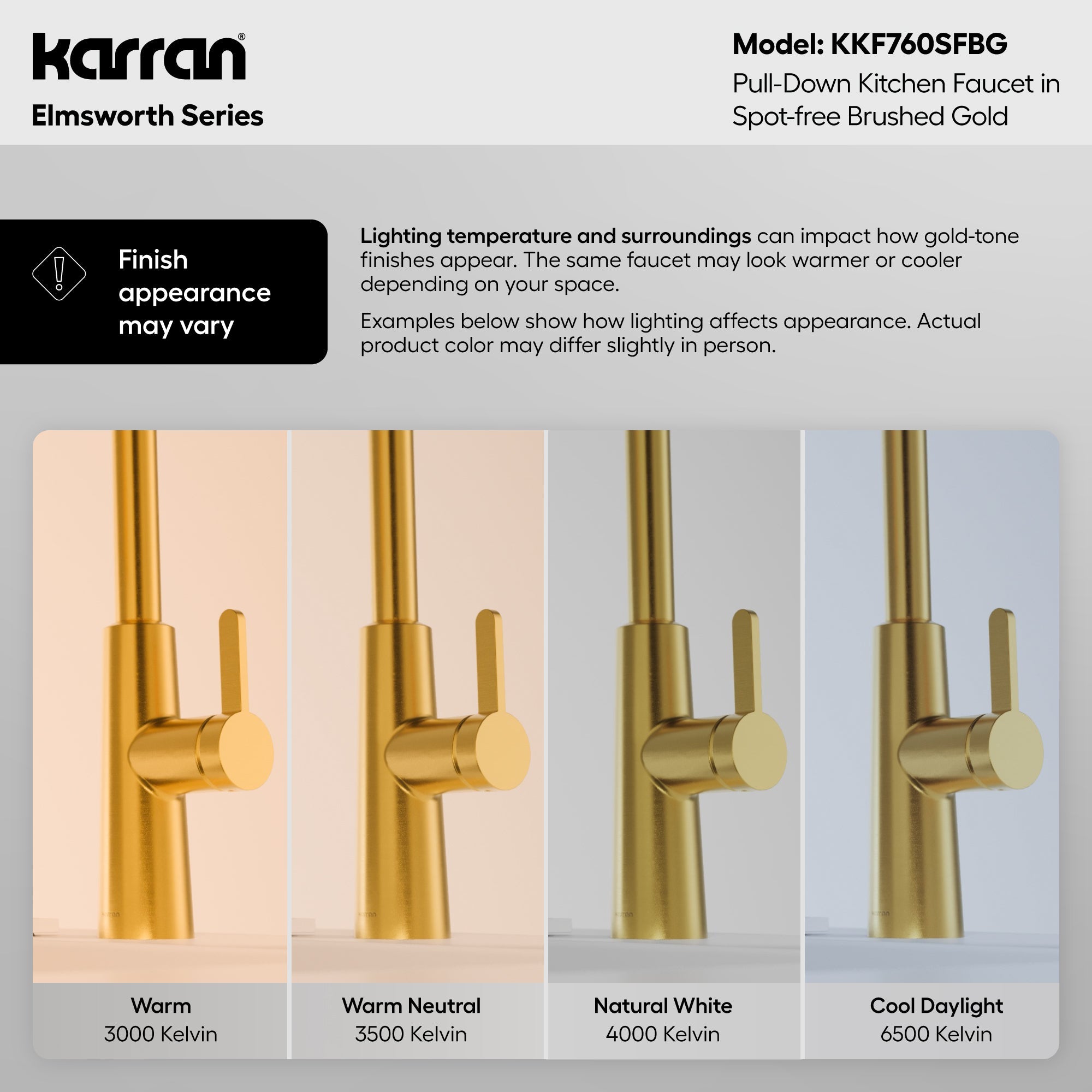 Elmsworth Pull-Down Sprayer Kitchen Faucet In Spot-Free Brushed Gold