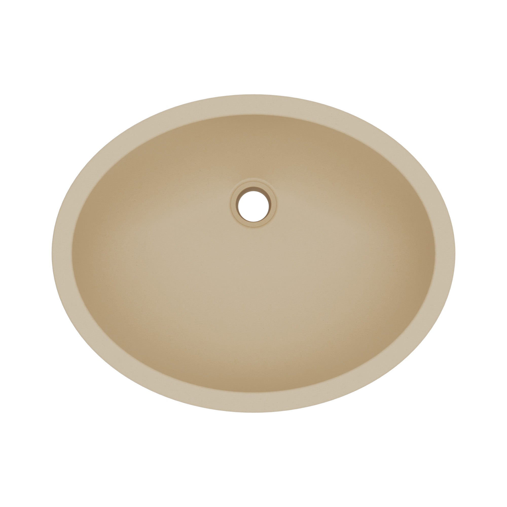 19" Seamless Undermount Quartz Composite Bathroom Sink In Bisque