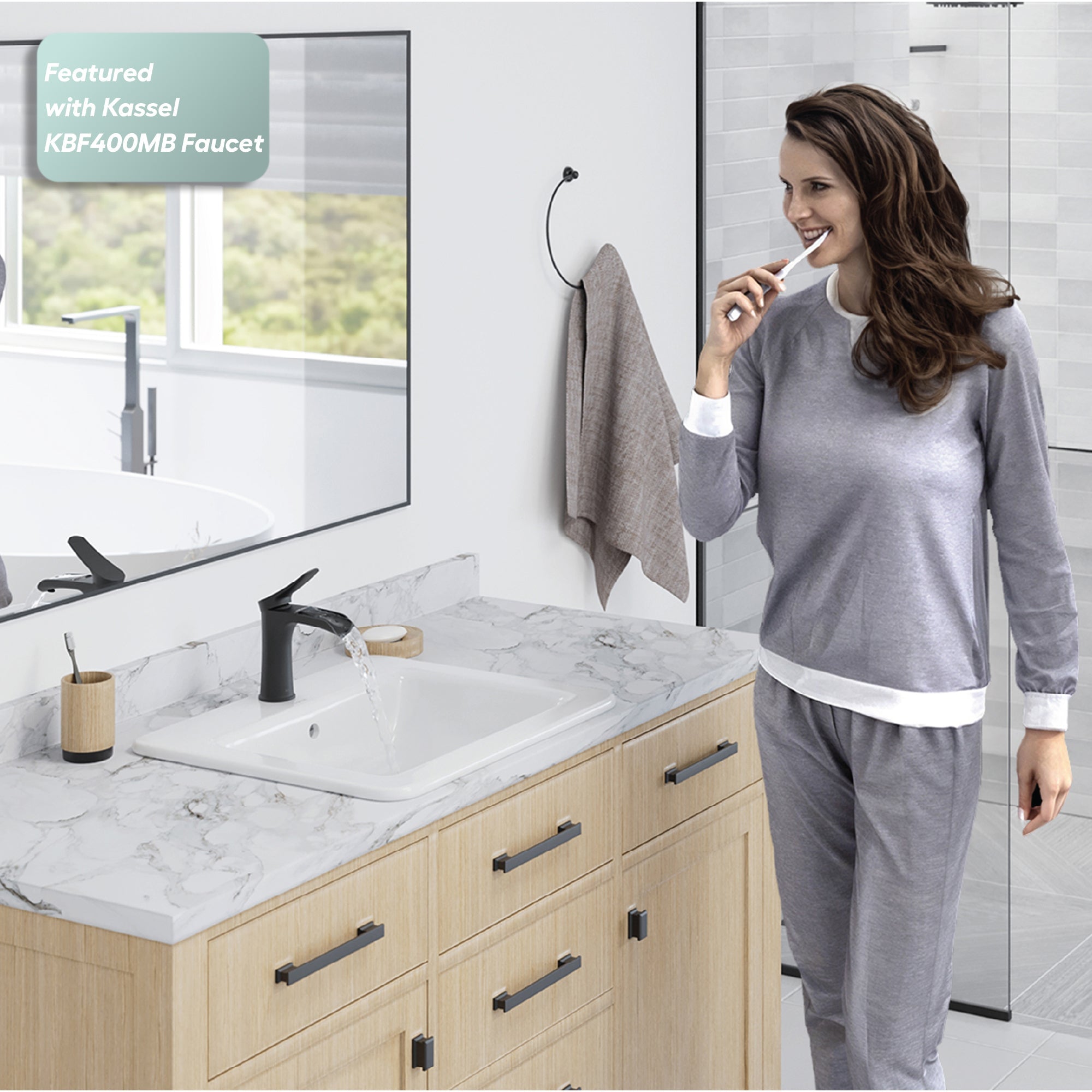 Valera 21" Rectangular Top Mount Vitreous China Bathroom Sink In White