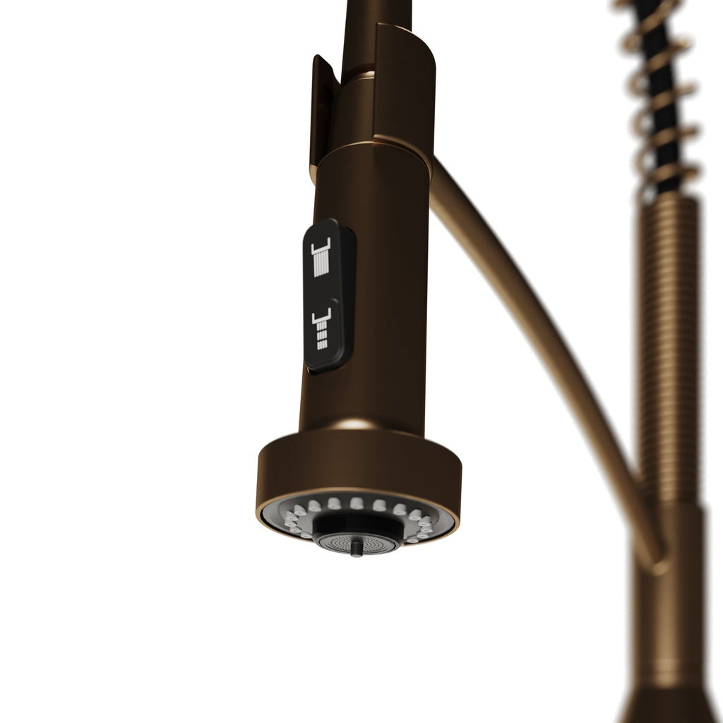 Scottsdale Single Hole Single Handle Pull-Down Sprayer Kitchen Faucet In Brushed Copper