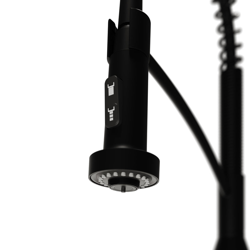 Scottsdale Single Hole Single Handle Pull-Down Sprayer Kitchen Faucet In Matte Black