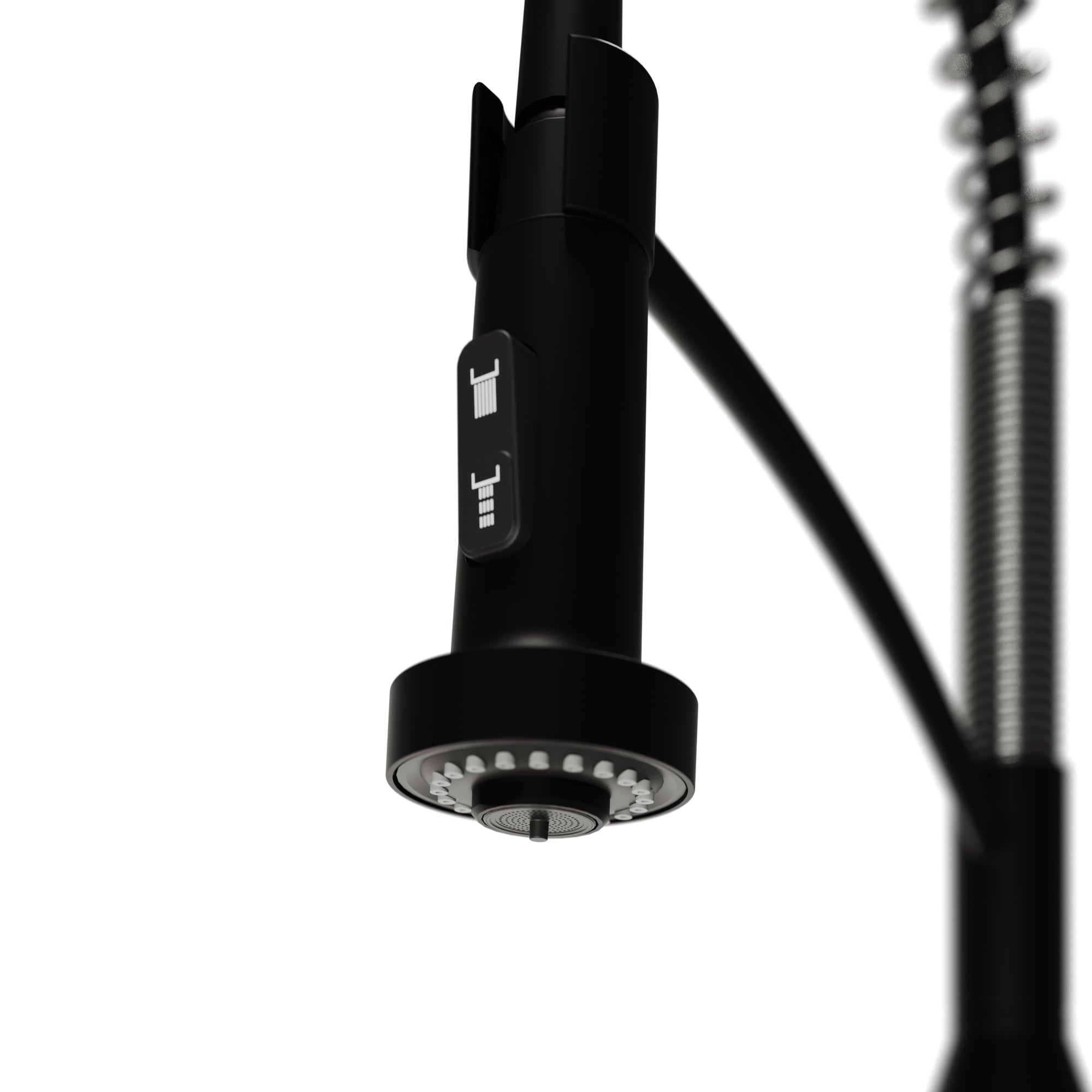 Scottsdale Single Handle Pull-Down Sprayer Commercial Style Kitchen Faucet In Matte Black / Spot-Free Gunmetal Grey