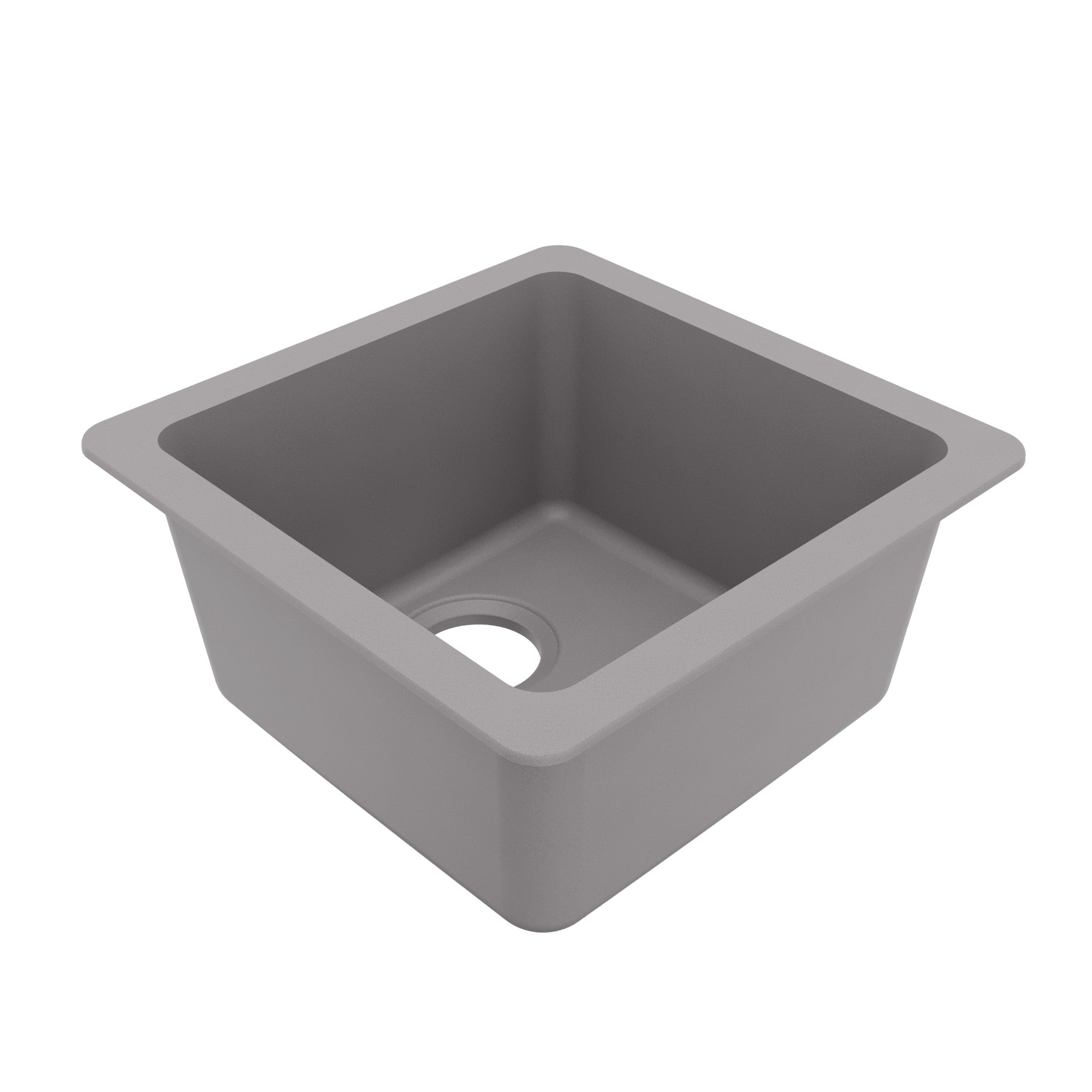 16-5/8" Seamless Undermount Quartz Composite Bar/Prep Sink In Concrete