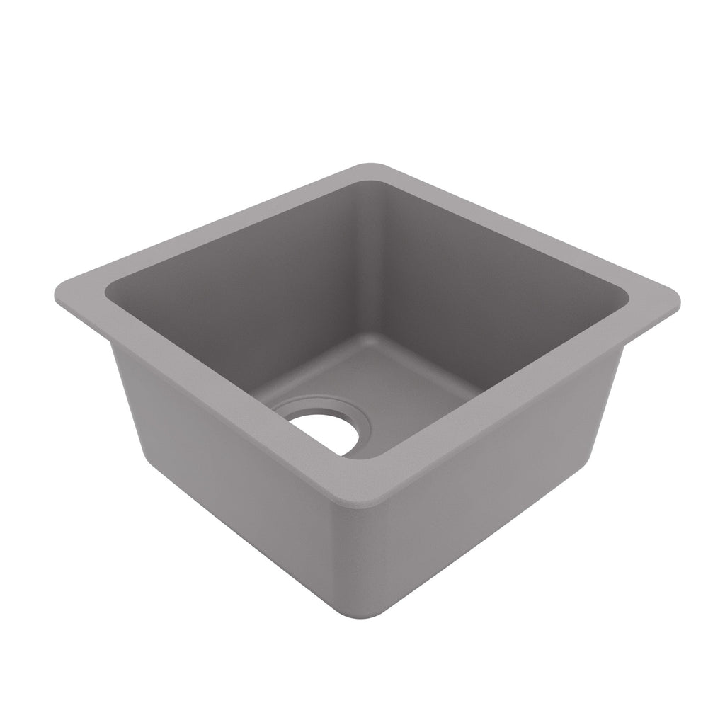 16-5/8" Seamless Undermount Quartz Composite Bar/Prep Sink In Grey