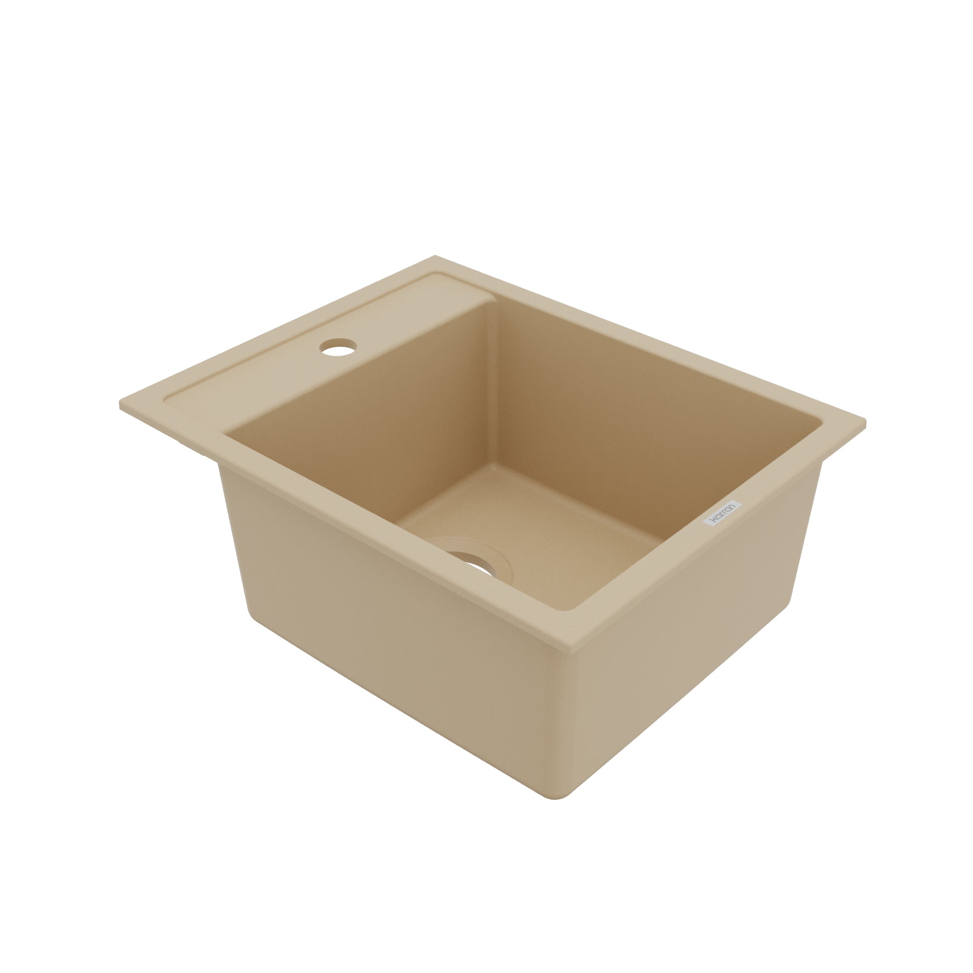 15-3/4" Top Mount Quartz Composite Bar/Prep Sink In Bisque