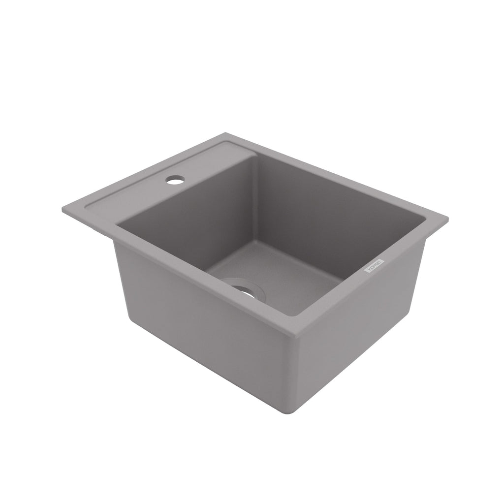 15-3/4" Top Mount Quartz Composite Bar/Prep Sink In Grey