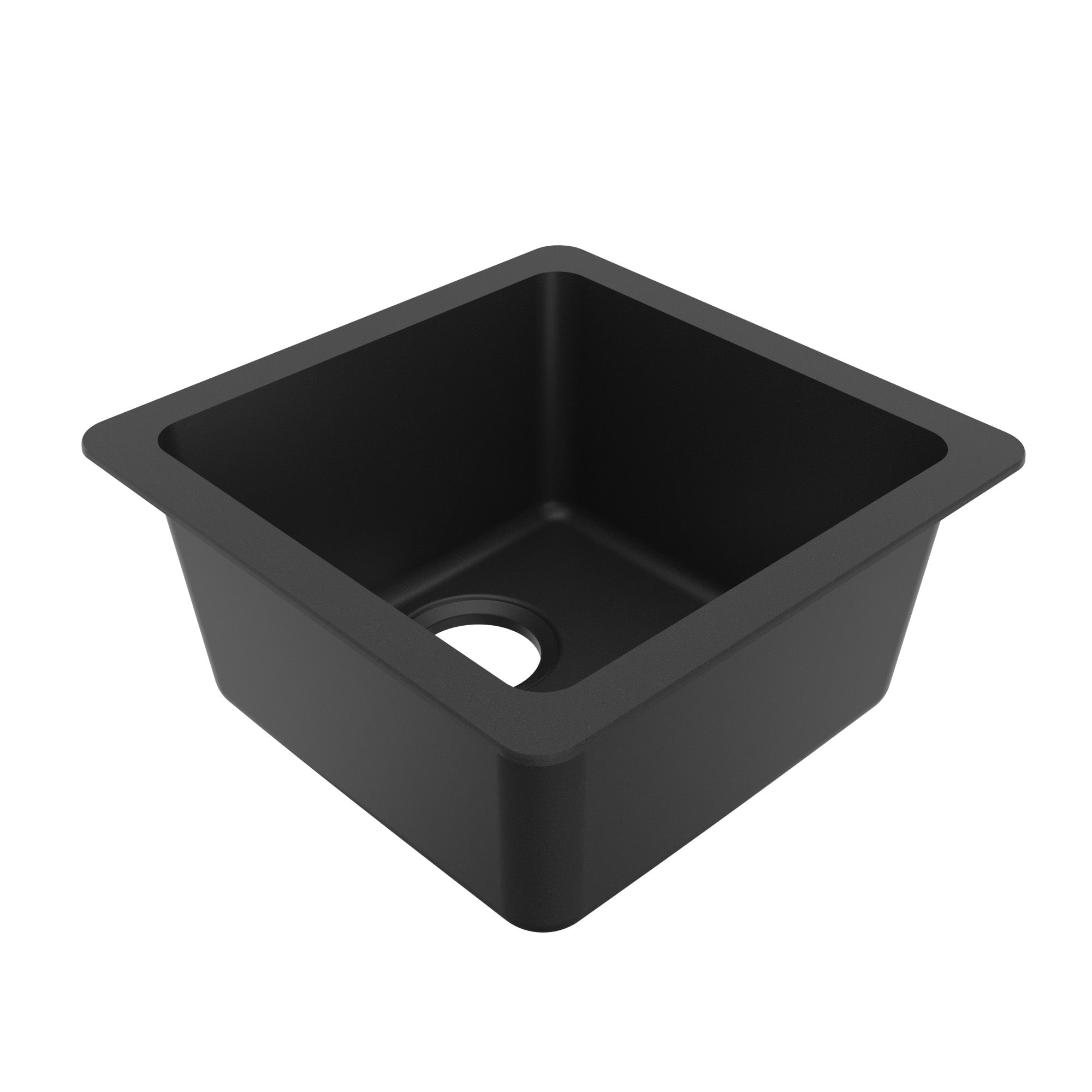 16-5/8" Undermount Quartz Composite Bar/Prep Sink In Black