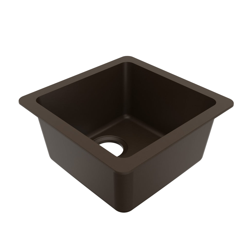 16-5/8" Undermount Quartz Composite Bar/Prep Sink In Brown