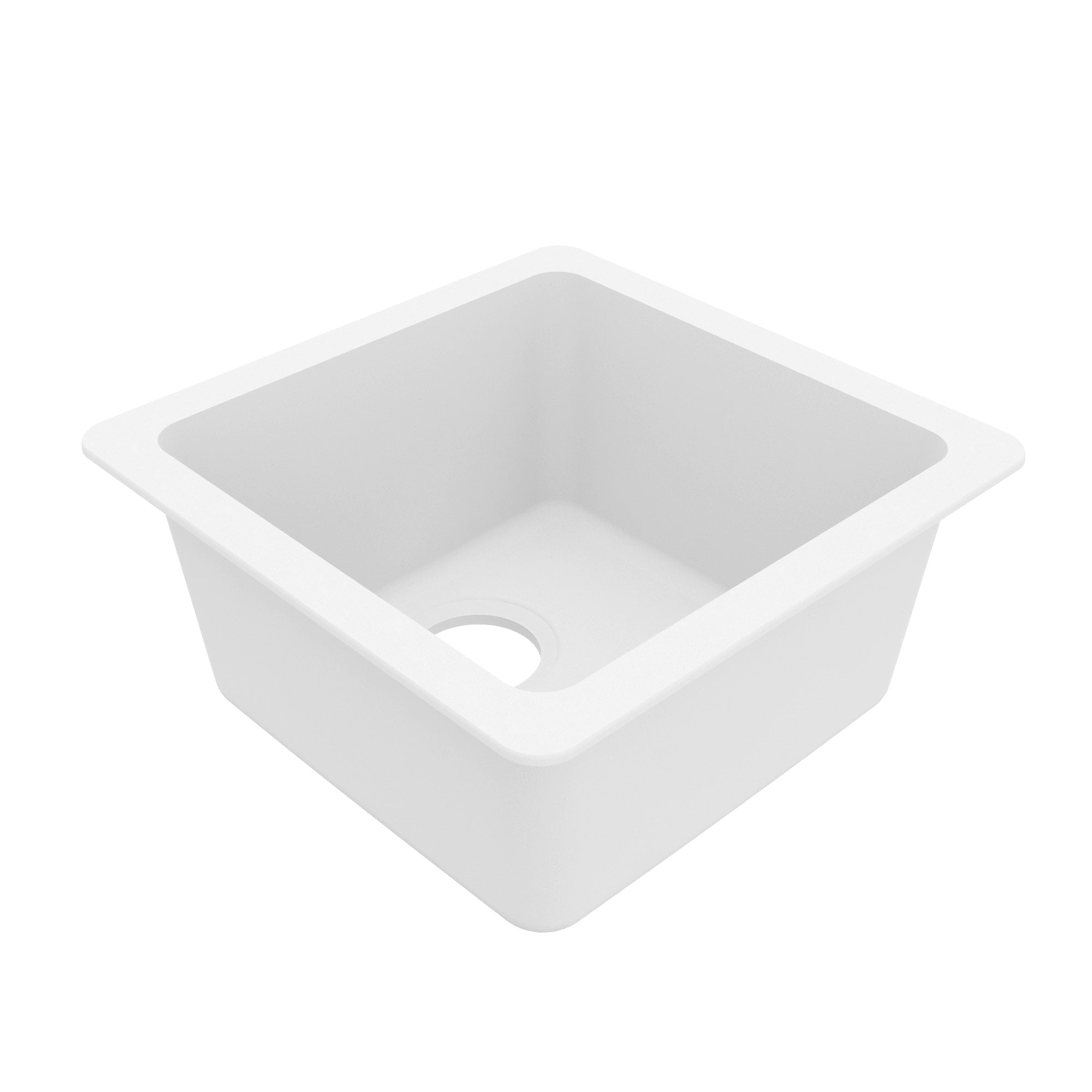16-5/8" Undermount Quartz Composite Bar/Prep Sink In White
