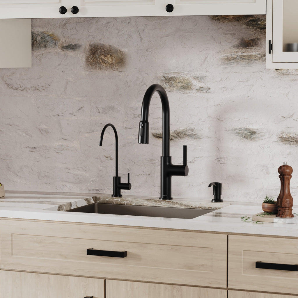 24-3/8" Undermount Single Bowl Quartz Composite Kitchen Sink In Brown
