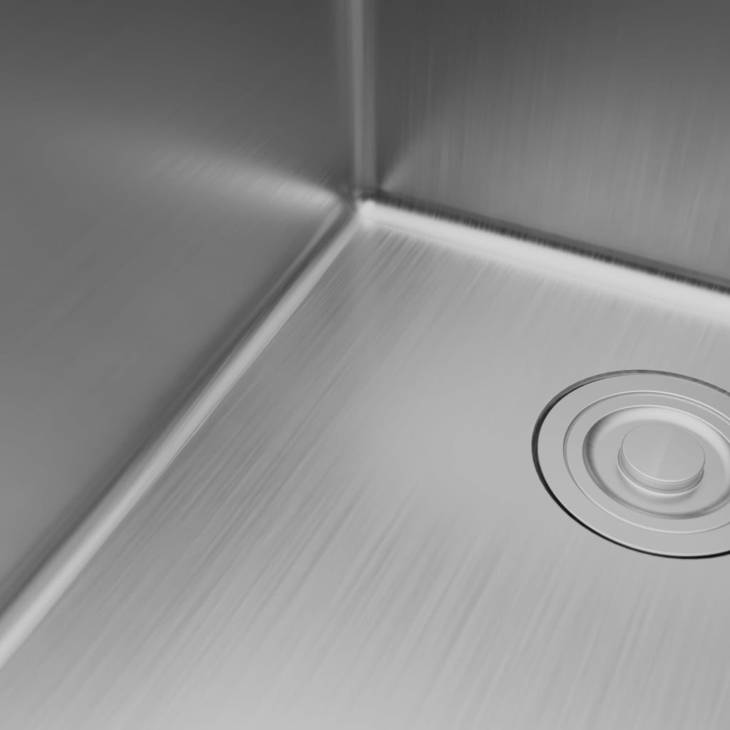 Fusion 28" Top Mount 16 Gauge Single Bowl Stainless Steel Sink with Accessories