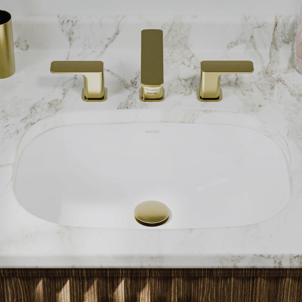 Valera 20" Oval Undermount Vitreous China Bathroom Sink In White