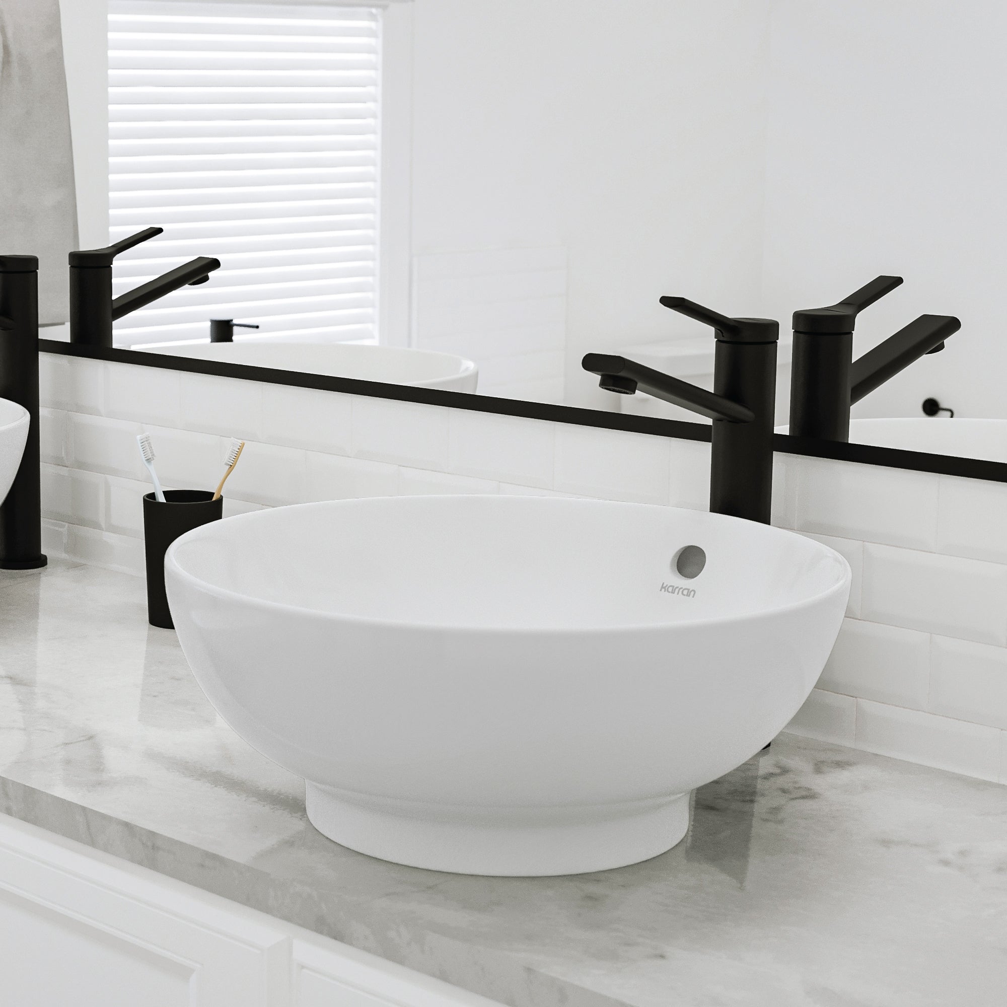 16" Vessel Vitreous China Bathroom Sink In White