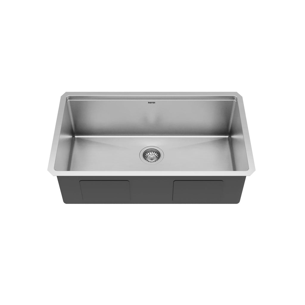Elite 32" Undermount Workstation 16 Gauge Single Bowl Stainless Steel Kitchen Sink with Scottsdale Pull-Down Faucet