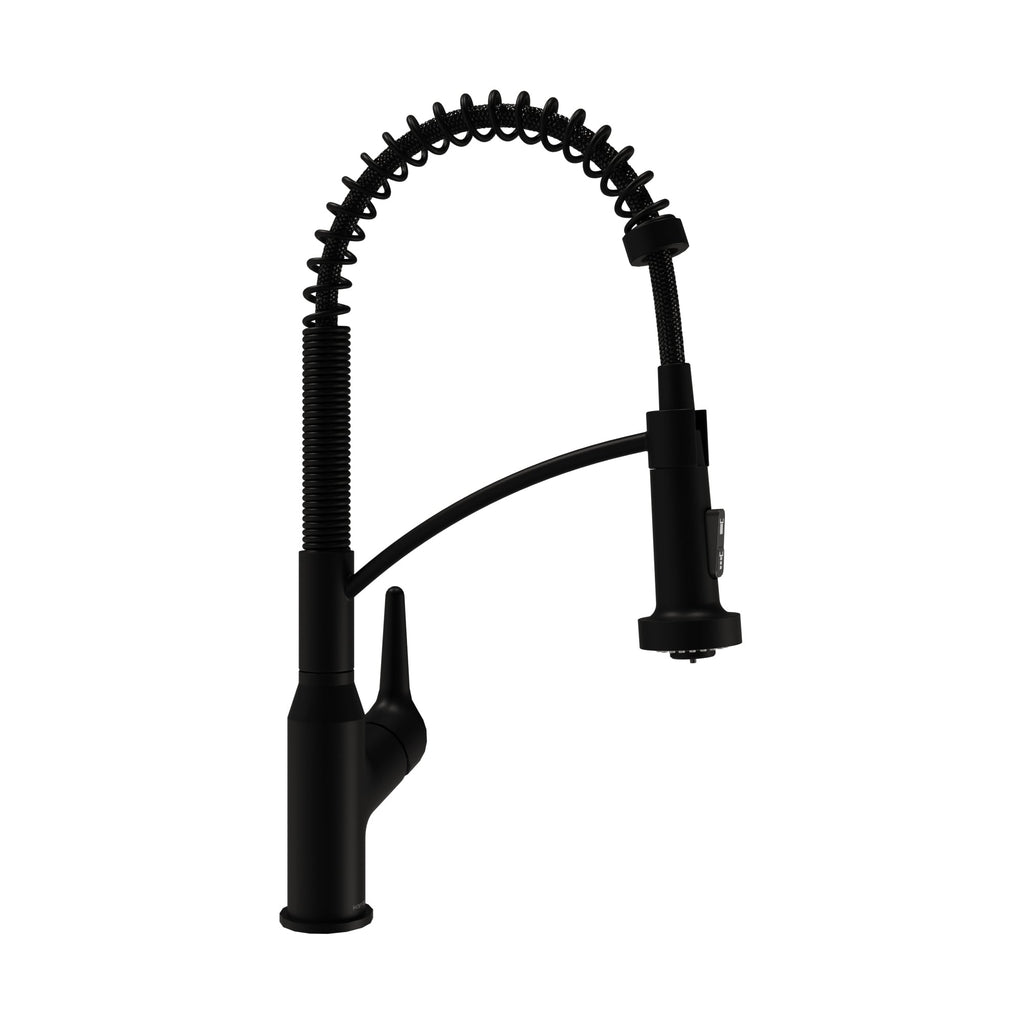 Scottsdale Single Hole Single Handle Pull-Down Sprayer Kitchen Faucet In Matte Black