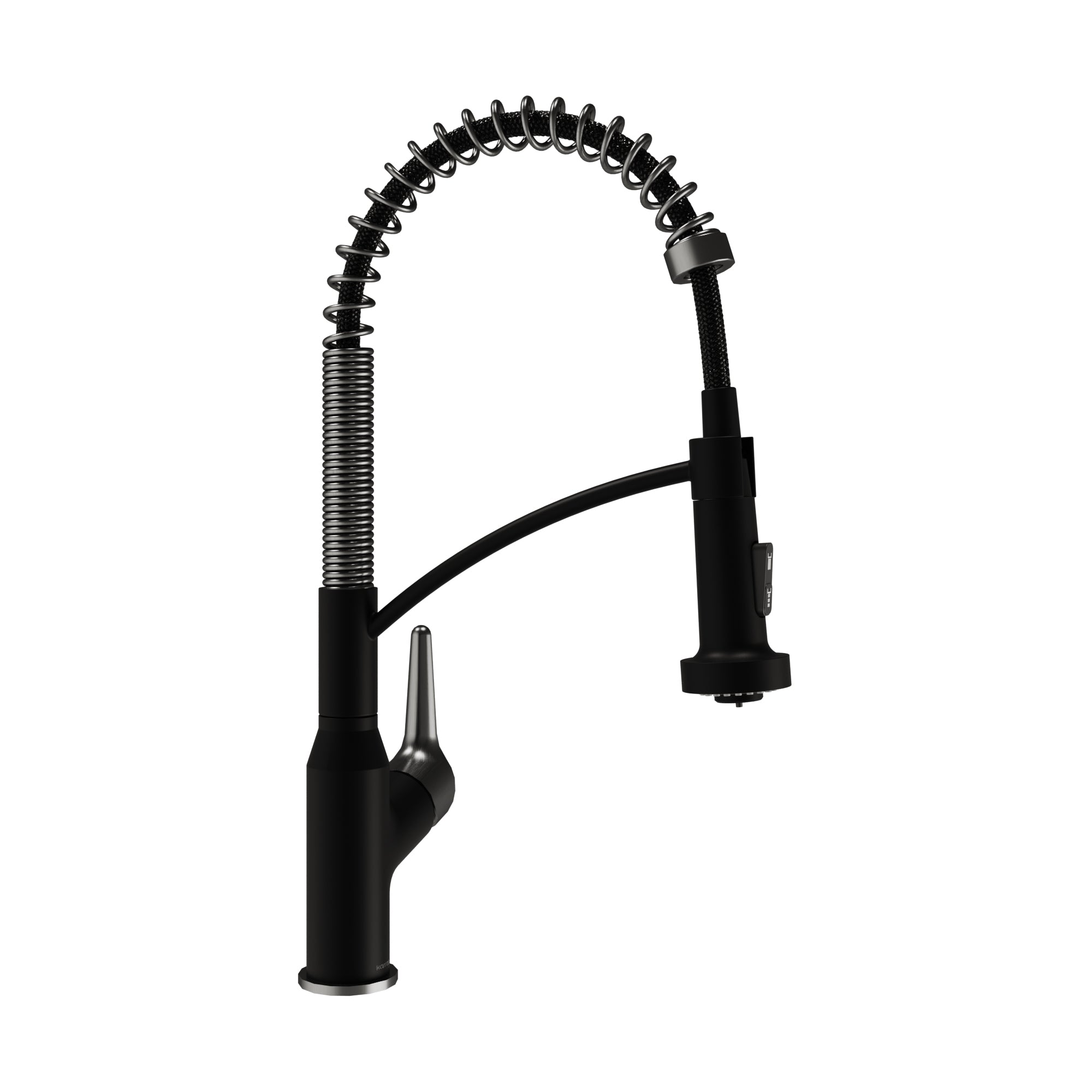 Scottsdale Single Handle Pull-Down Sprayer Commercial Style Kitchen Faucet In Matte Black / Spot-Free Gunmetal Grey