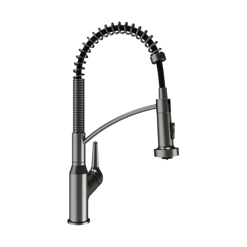 Scottsdale Single Handle Pull-Down Sprayer Commercial Style Kitchen Faucet In Spot-Free Gunmetal Grey