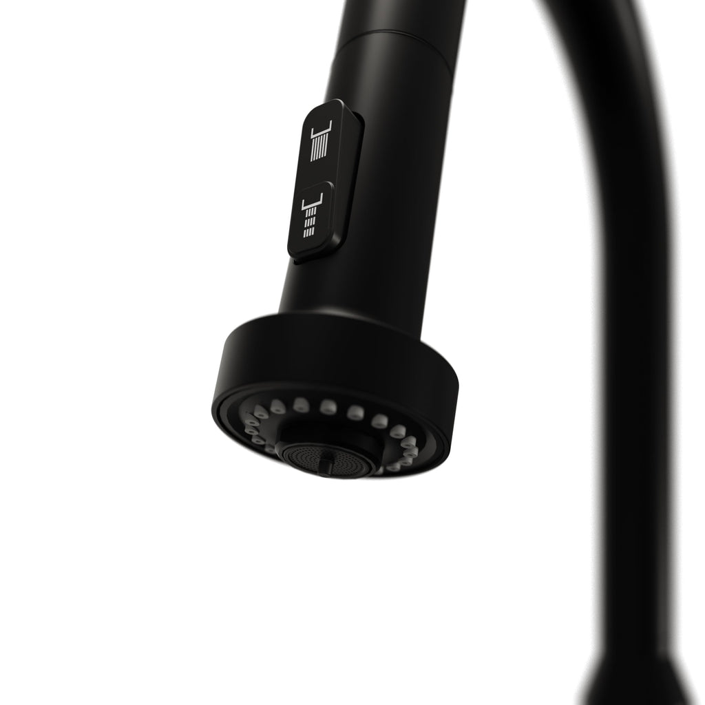 Scottsdale Single Hole Single Handle Pull-Down Sprayer Kitchen Faucet In Matte Black