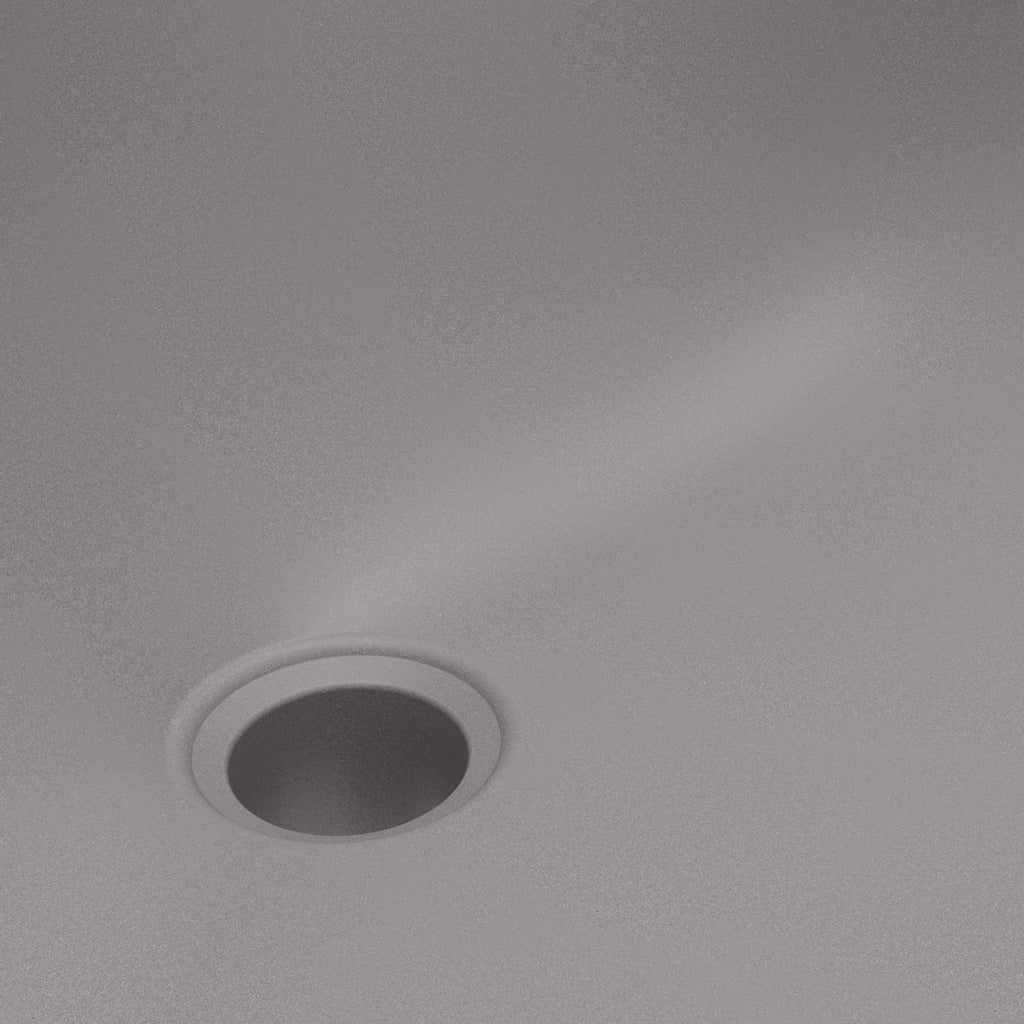 19" Seamless Undermount Quartz Composite Bathroom Sink In Grey