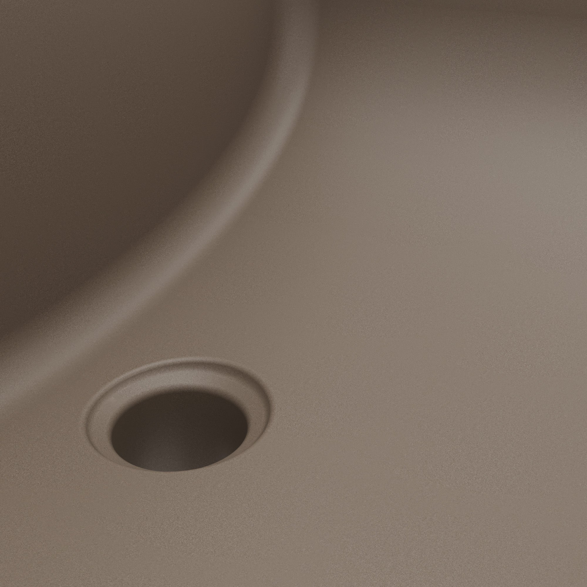20" Seamless Undermount Quartz Composite Bathroom Sink In Concrete