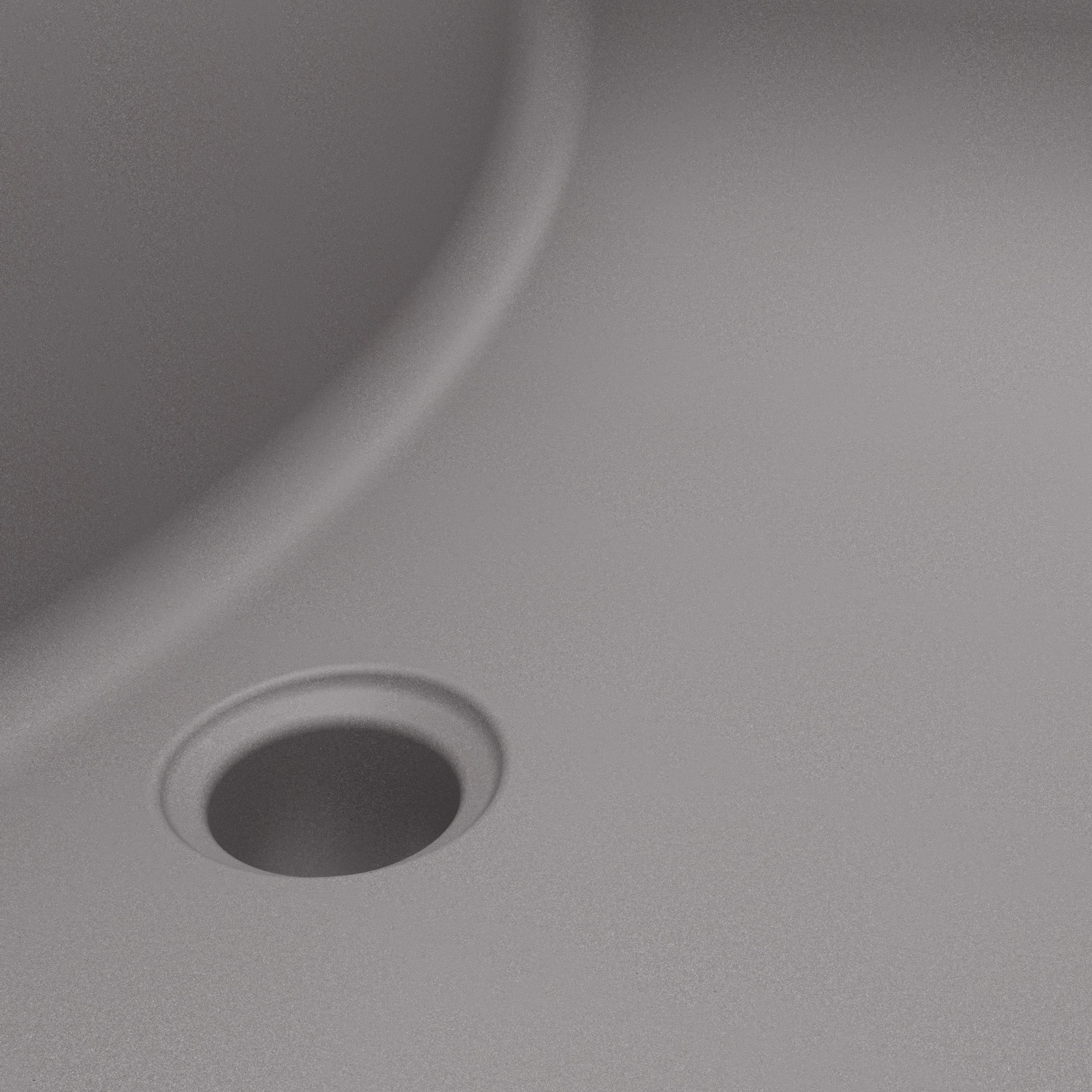 20" Seamless Undermount Quartz Composite Bathroom Sink In Grey