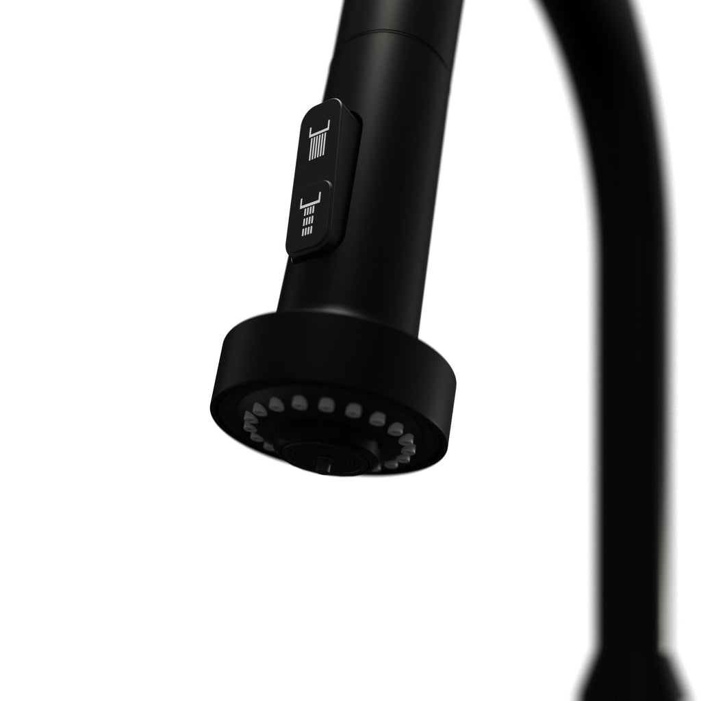 Scottsdale Single Handle Pull-Down Sprayer Kitchen Faucet In Matte Black