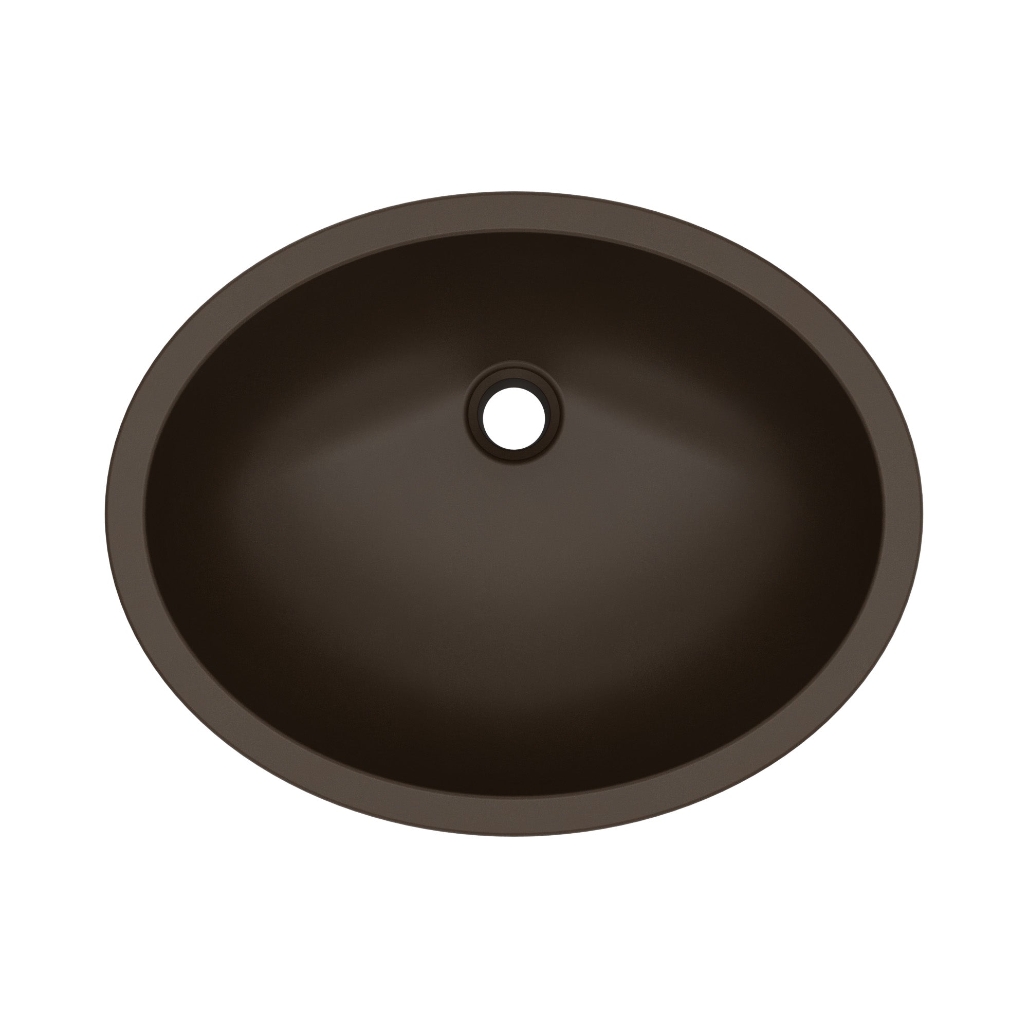 19" Seamless Undermount Quartz Composite Bathroom Sink In Brown