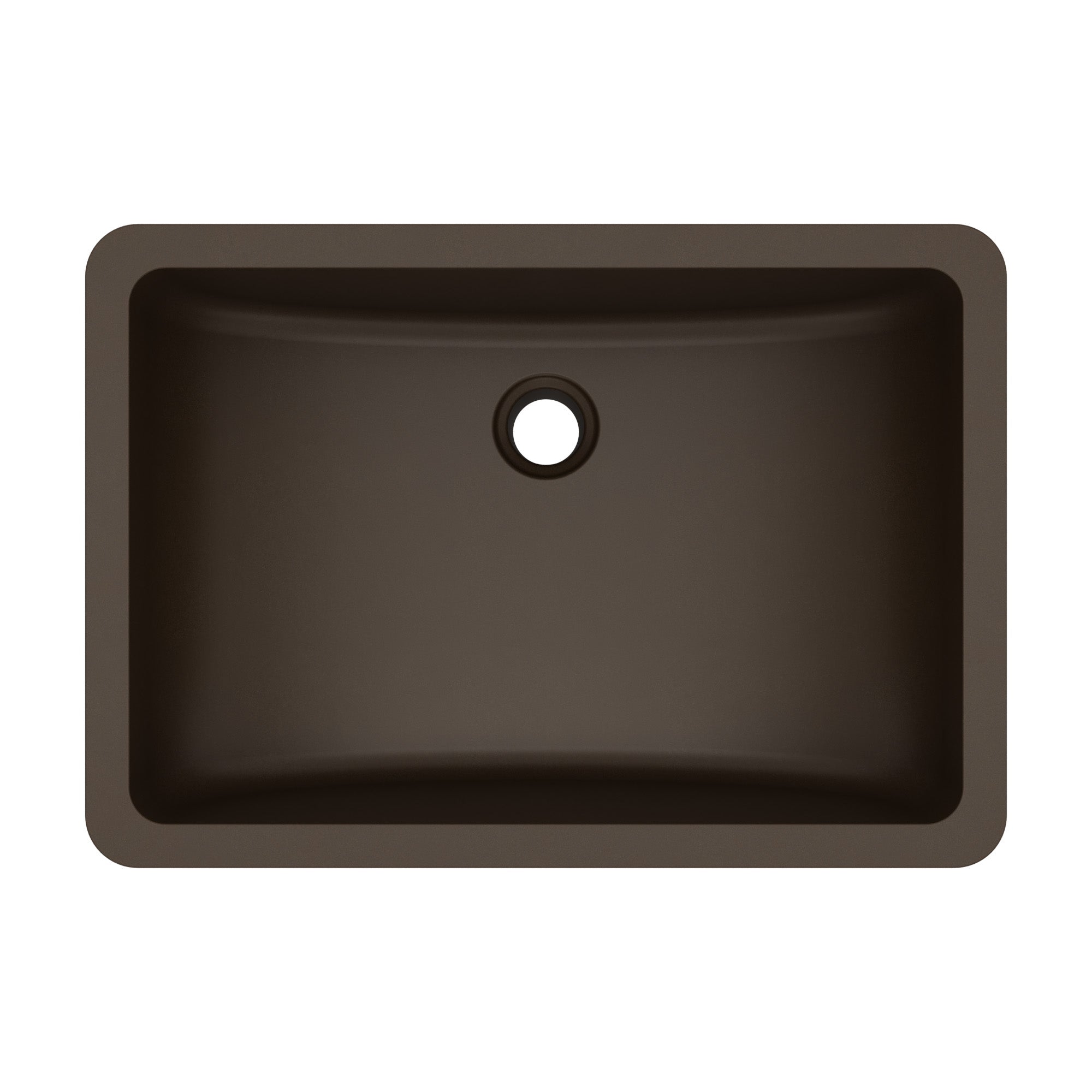 20" Seamless Undermount Quartz Composite Bathroom Sink In Brown