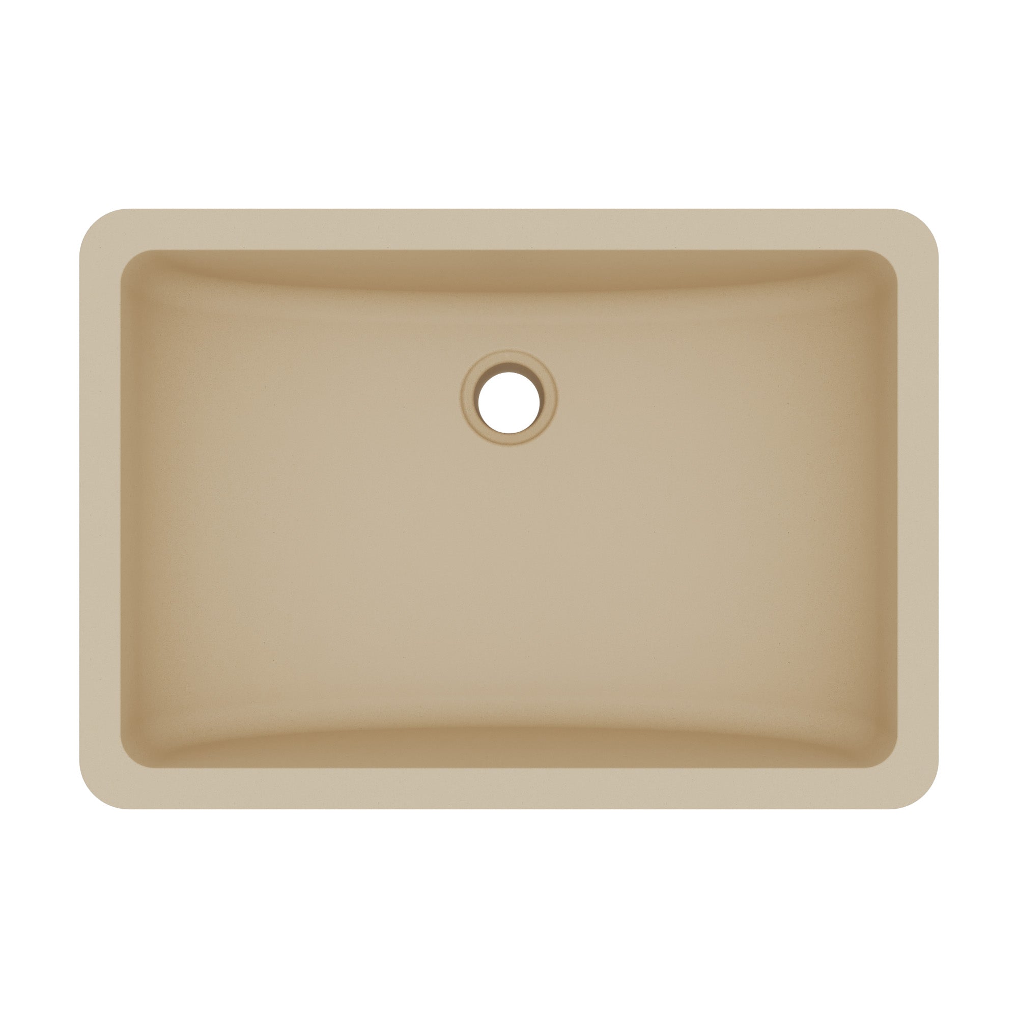 20" Seamless Undermount Quartz Composite Bathroom Sink In Bisque