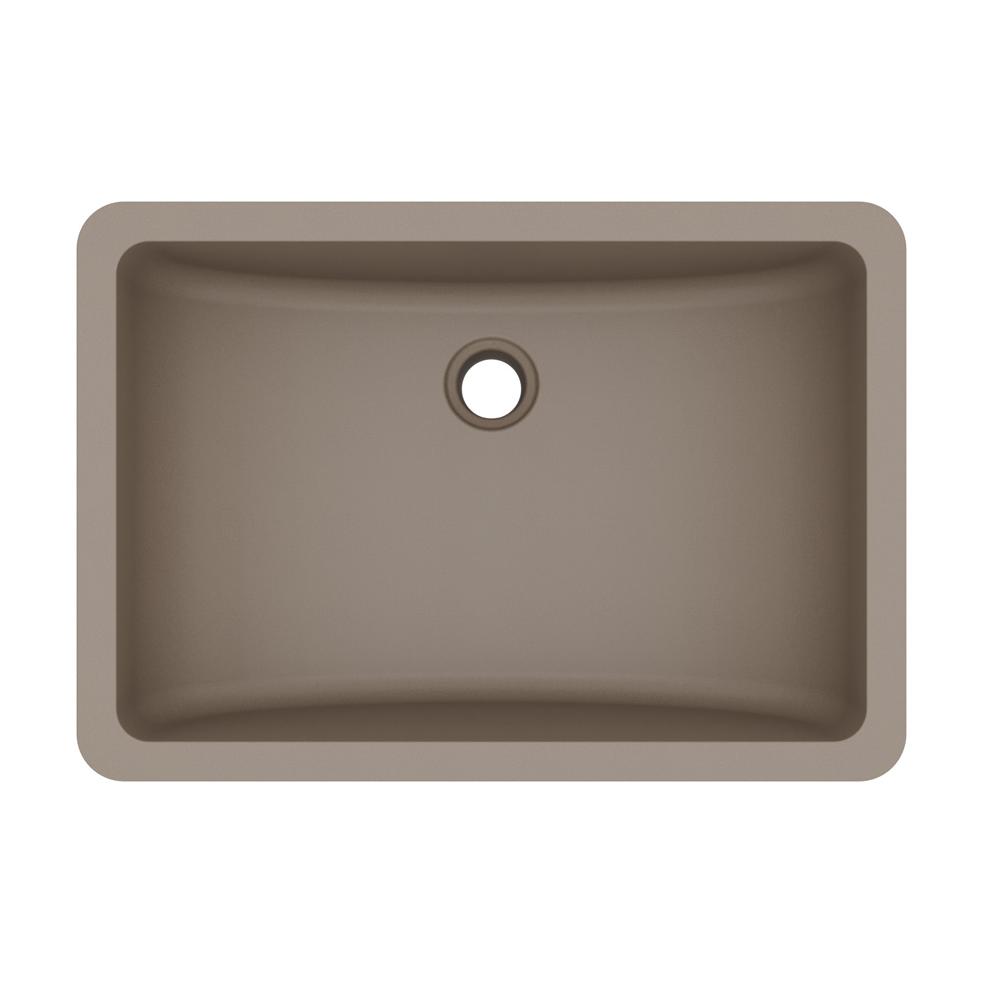 20" Seamless Undermount Quartz Composite Bathroom Sink In Concrete