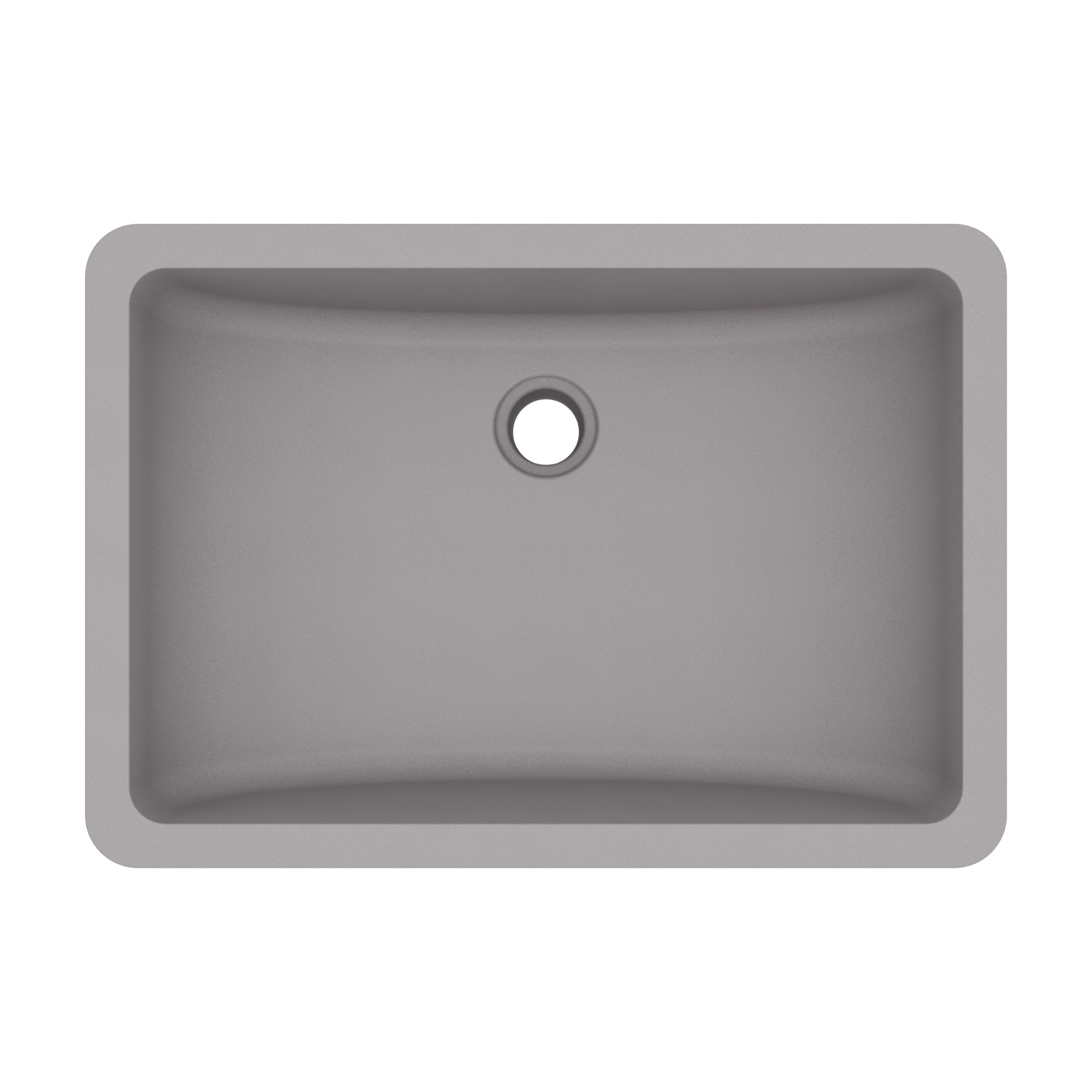 20" Seamless Undermount Quartz Composite Bathroom Sink In Grey