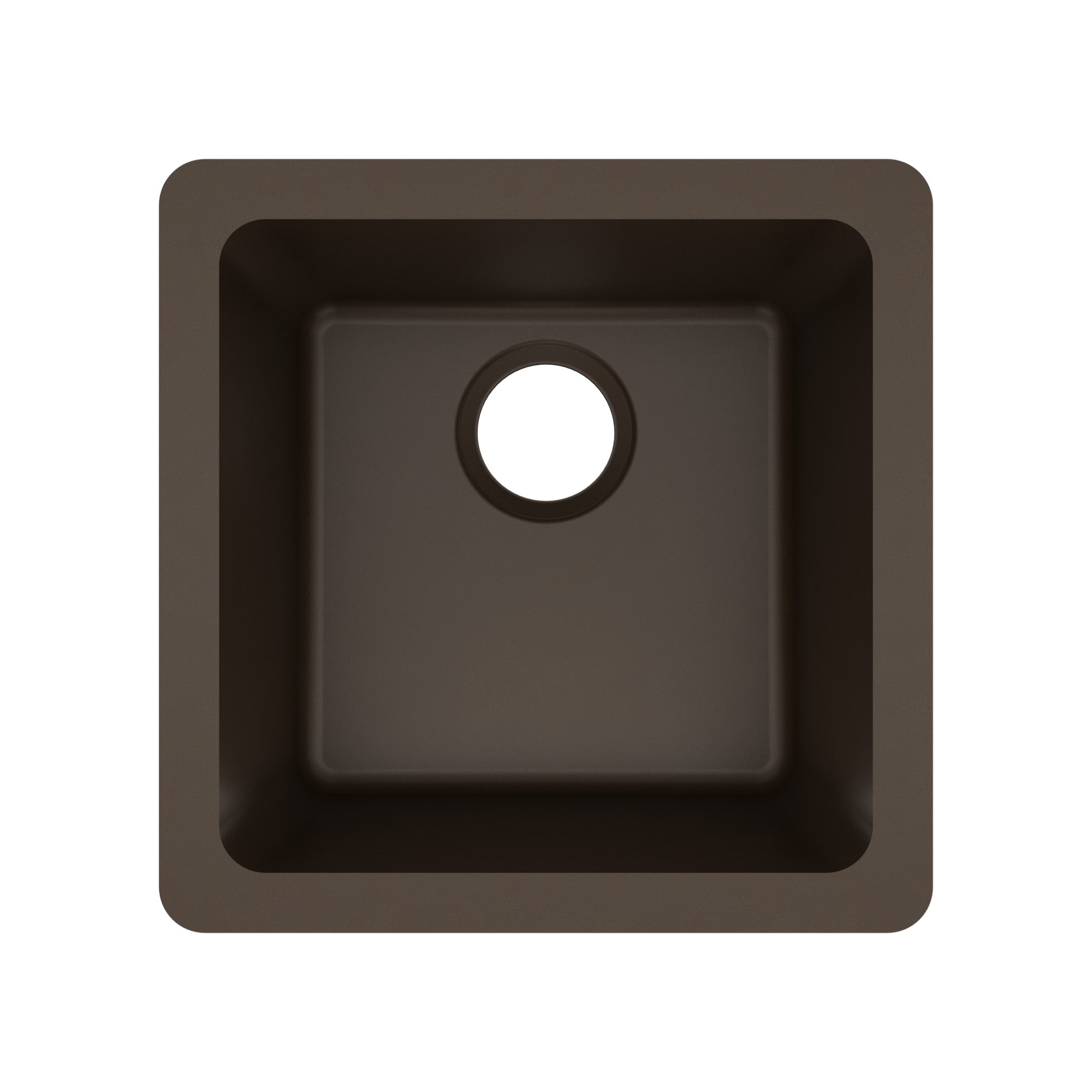 16-5/8" Seamless Undermount Quartz Composite Bar/Prep Sink In Brown