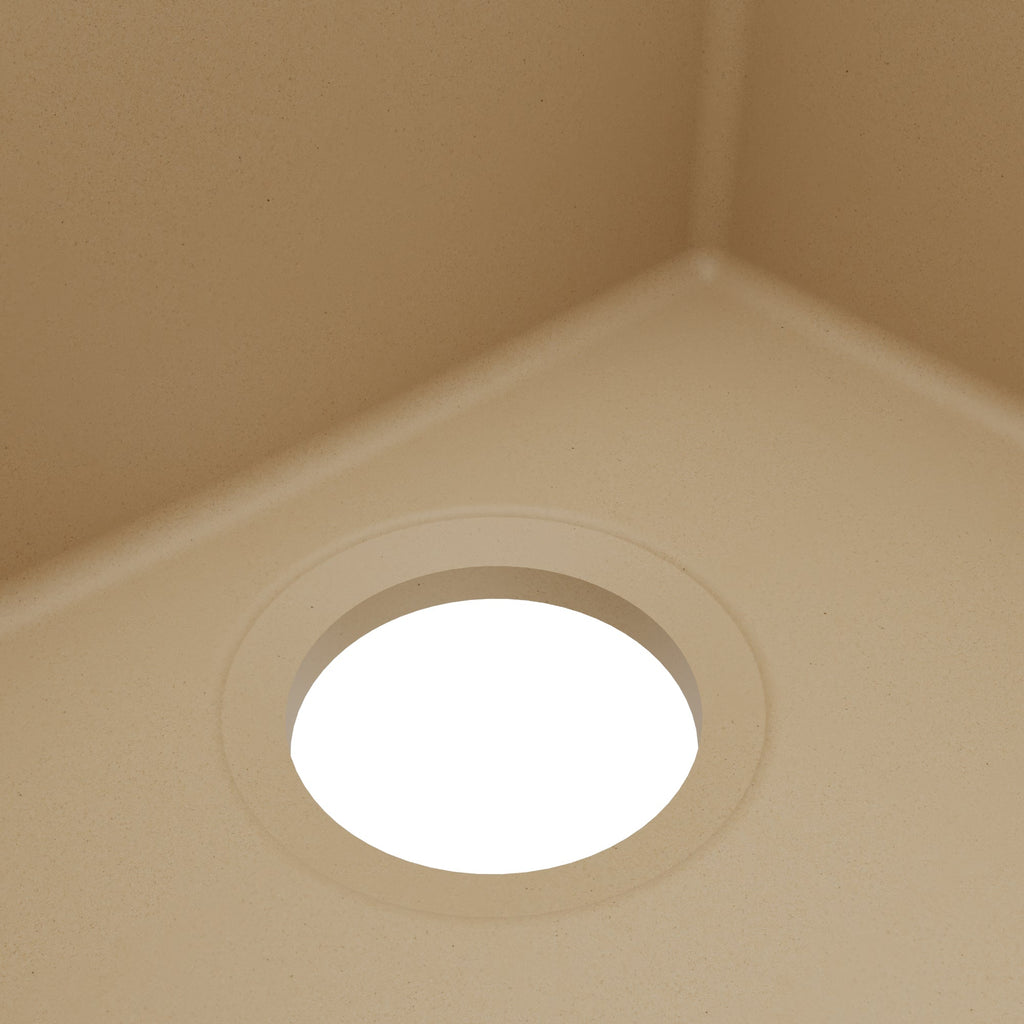 15-3/4" Top Mount Quartz Composite Bar/Prep Sink In Bisque