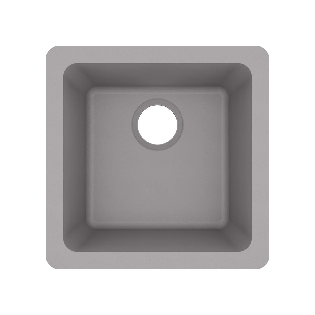 16-5/8" Undermount Quartz Composite Bar/Prep Sink In Grey